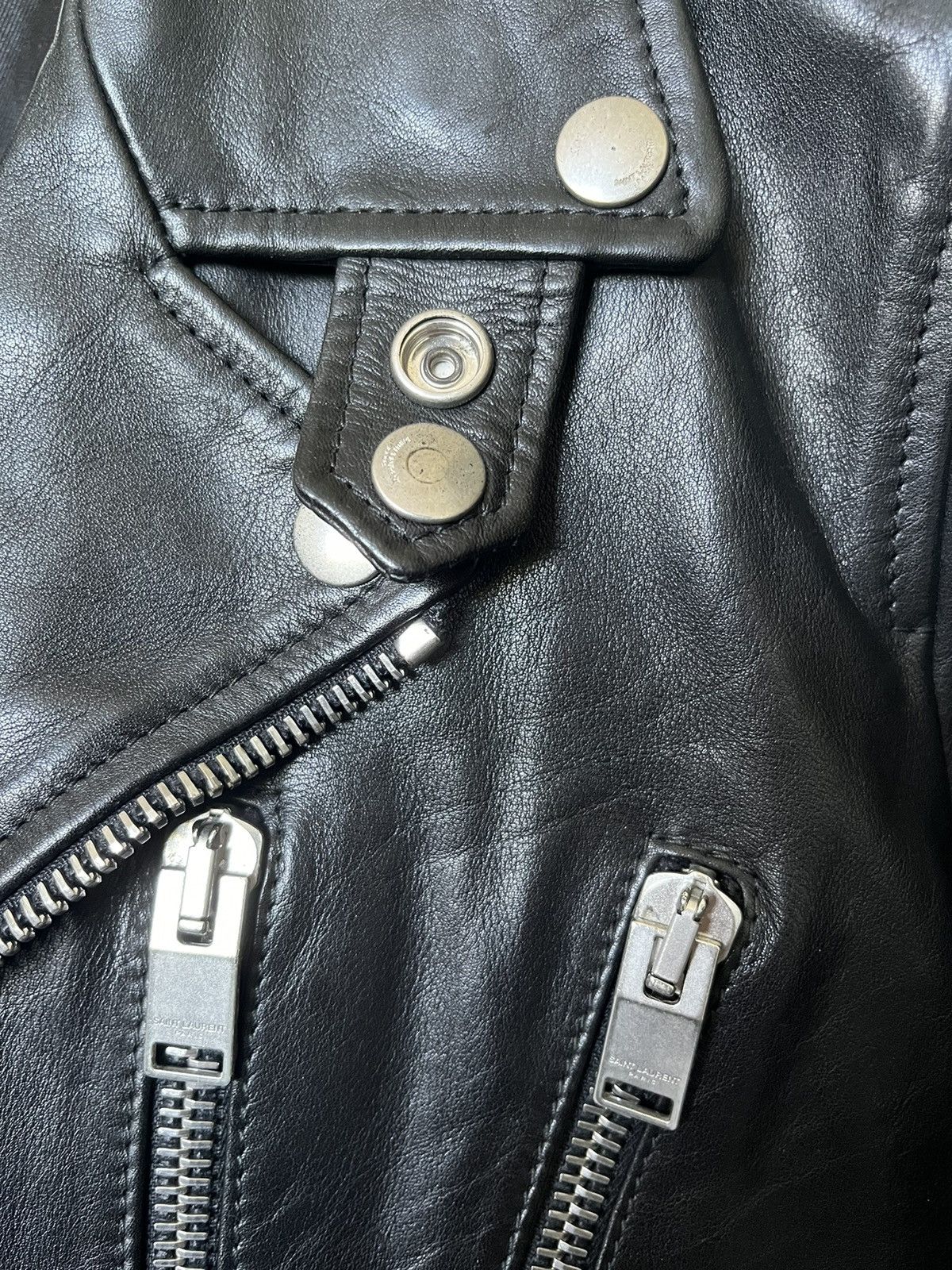 Hedi Slimane × Saint Laurent Paris Saint Laurent FW16 L17 Leather Jacket Size US S / EU 44-46 / 1 - 14 Thumbnail