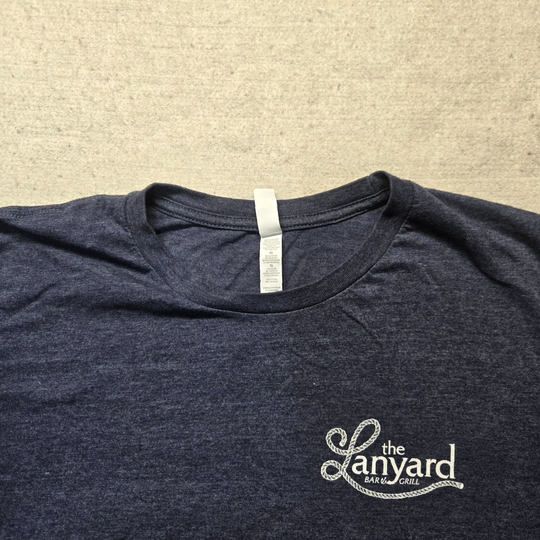 Vintage Harwich Port The Lanyard Bar Gray Tee Shirt Adult Men's XL Gray Shirt T-Shirt Crew Neck Short Sleeve Cotton Blend Knit All Seasons Easy Care Men Size US XL / EU 56 / 4 - 3 Thumbnail