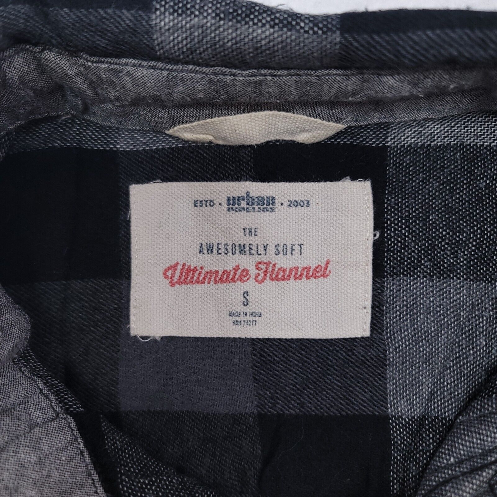 Urban Pipeline Urban Pipeline Gingham Flannel Shirt Mens Size Small S Black Size US S / EU 44-46 / 1 - 3 Thumbnail