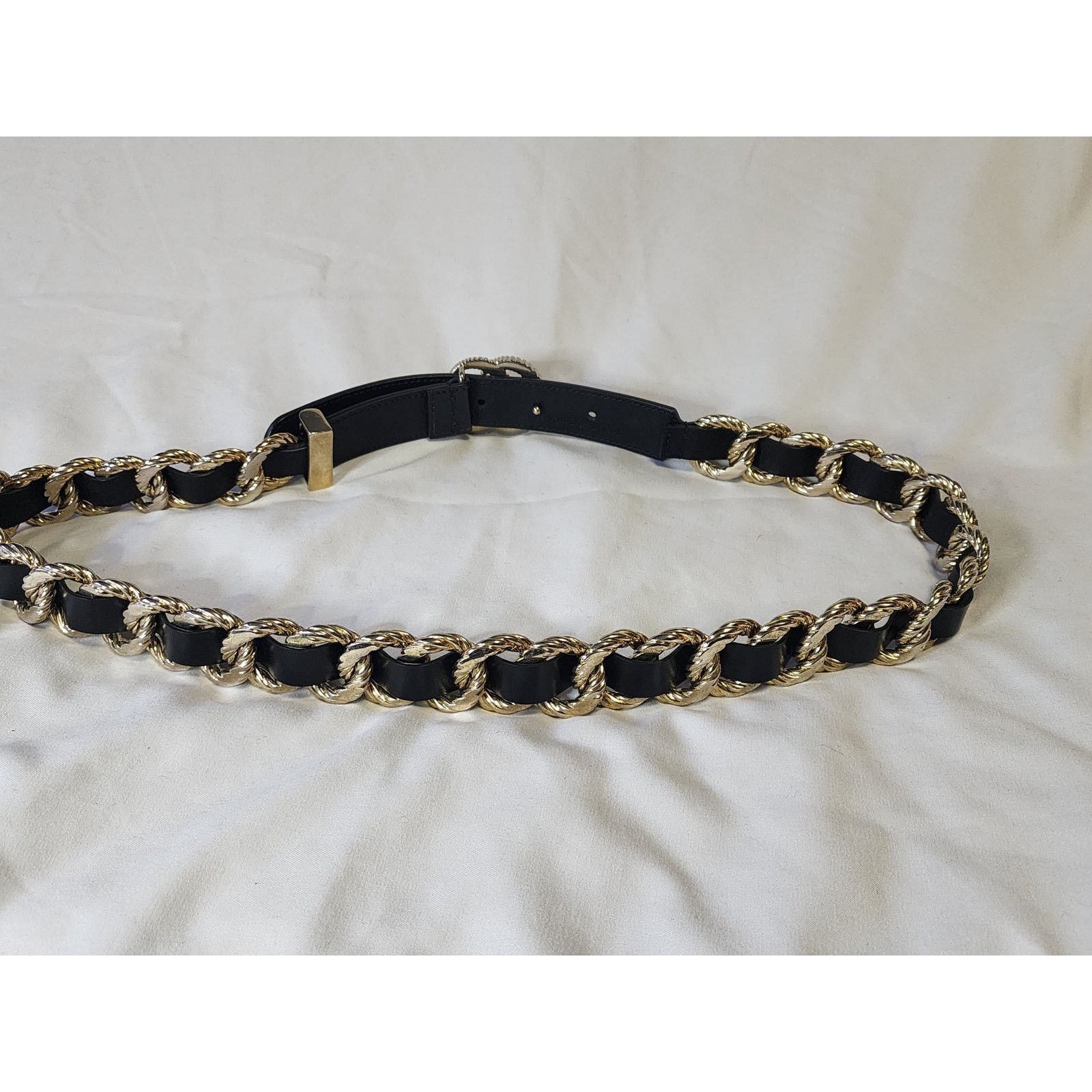 Gucci Rare Gucci Torchon Double G Chain Leather Belt Sz 85 / US 6 Size ONE SIZE - 7 Thumbnail