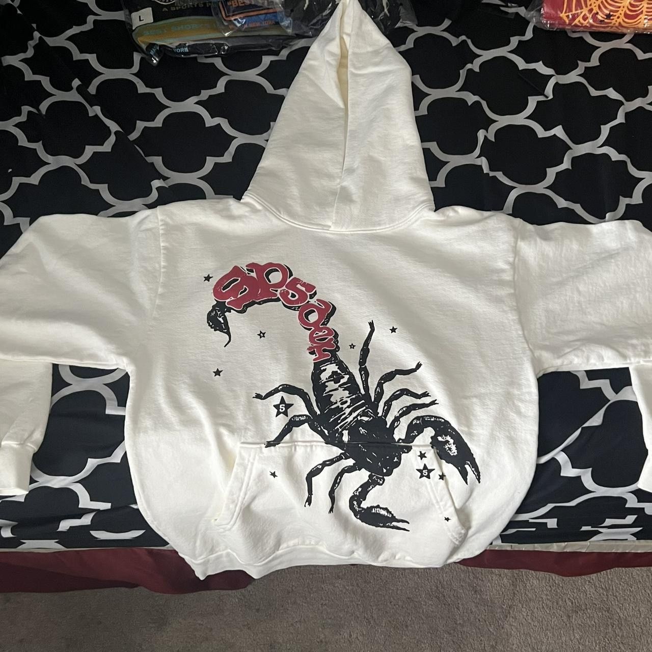 Pre-owned Spider Worldwide X Young Thug Spider Sp5der Worldwide X Mariah The Scientist Cream Hoodie (size Medium)