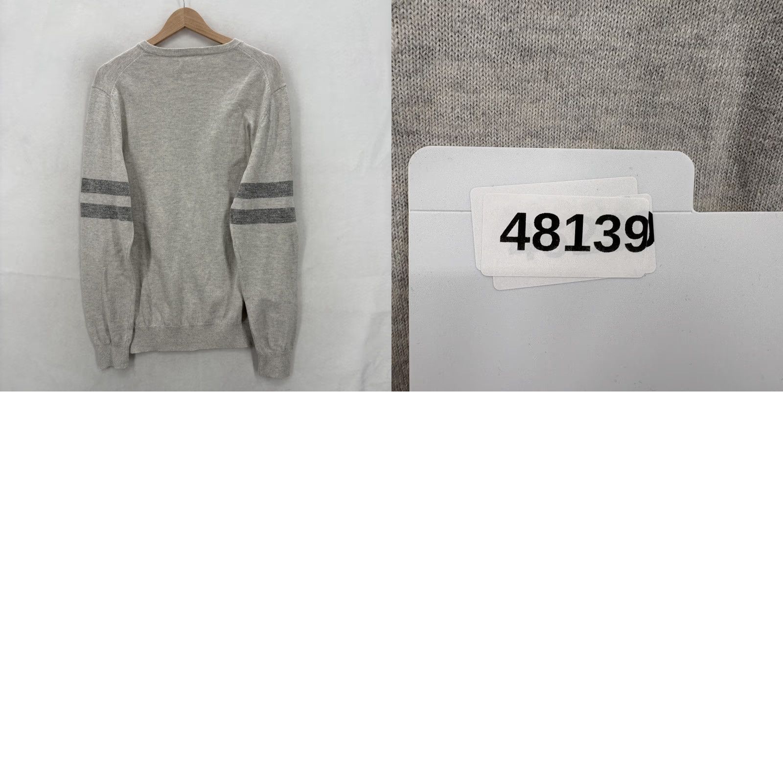 Vintage Sonoma Sweater Mens Large Gray Striped Crewneck Knit Pullover NWT Preppy Classic Casual Knitwear Size US L / EU 52-54 / 3 - 9 Thumbnail