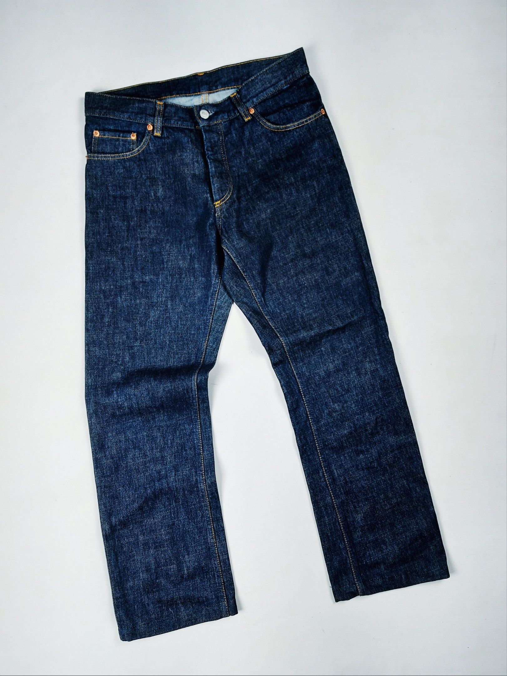 Helmut Lang Vintage Helmut Lang Raw Denim Jeans Pants Size US 31 - 1 Thumbnail