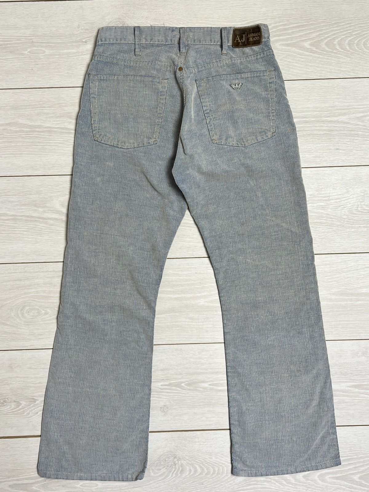 Armani VINTAGE Armani Jeans Archival Pinstripe Trousers Made Italy Size US 32 / EU 48 - 1 Thumbnail