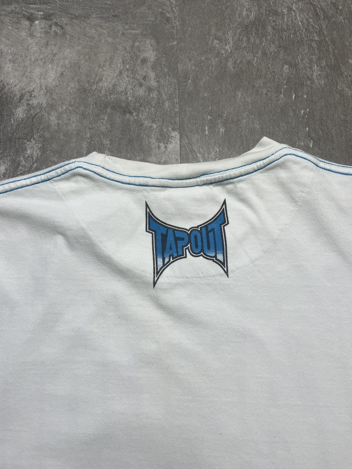 Tapout Crazy Vintage Y2k Rare Tapout Skull White All Over Print Size US XL / EU 56 / 4 - 6 Thumbnail