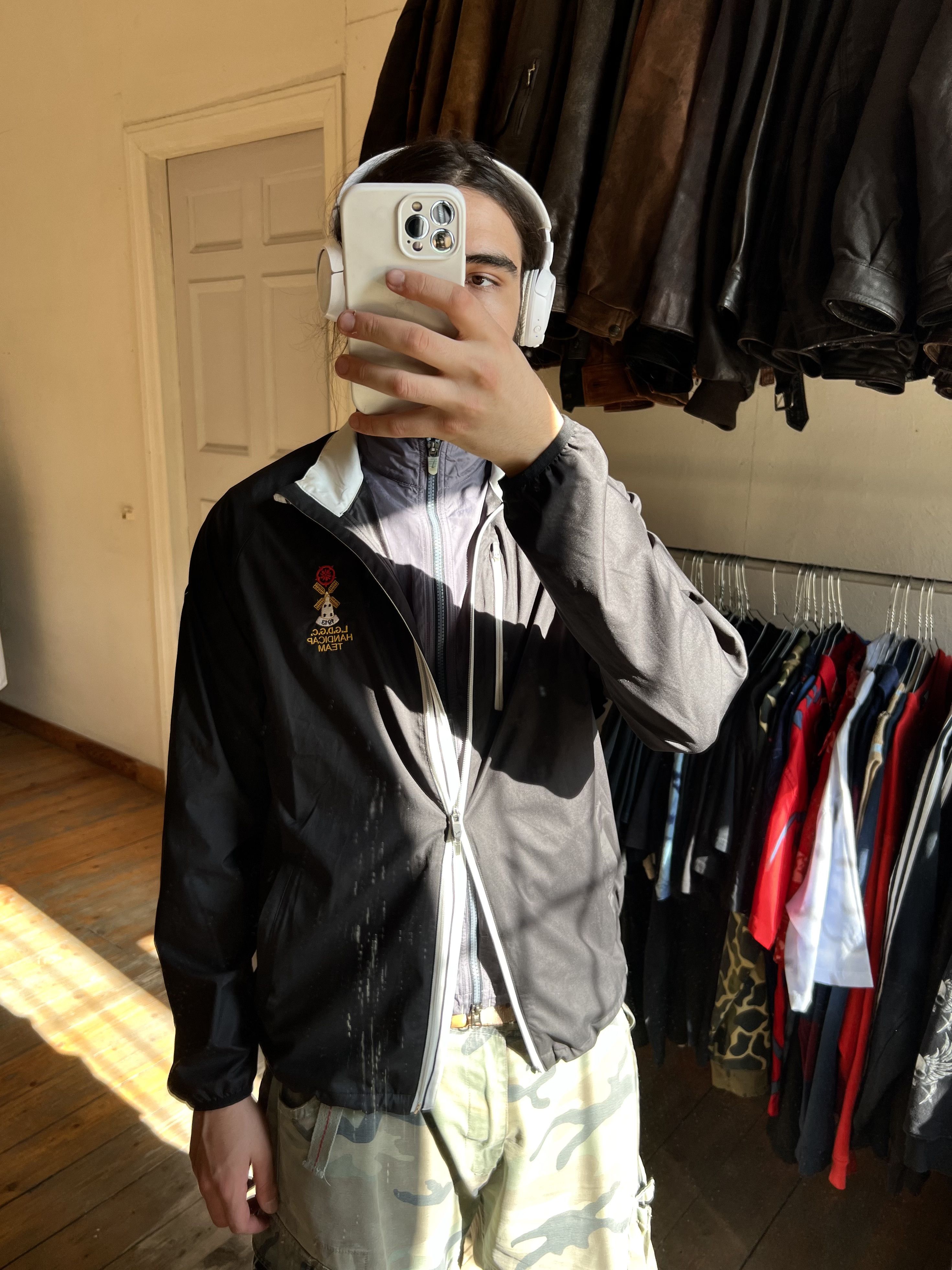 Golf Wang Puma Golf Cell Athletic Nylon Poly Vinyl Zip Sport Jacket Size US L / EU 52-54 / 3 - 2 Thumbnail