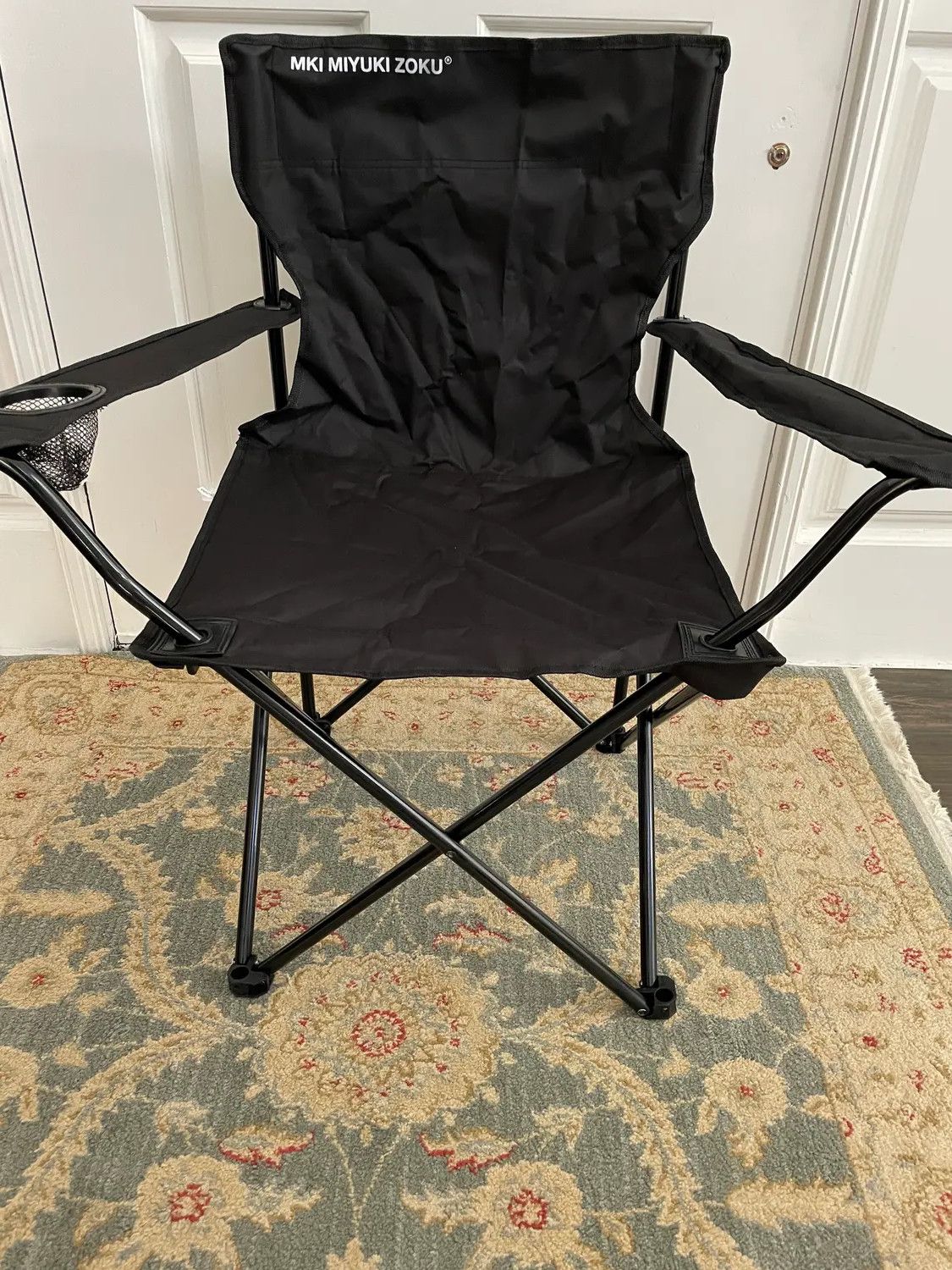 Pre-owned Mki Miyuki Zoku Set Of 2  Folding Chairs In Black