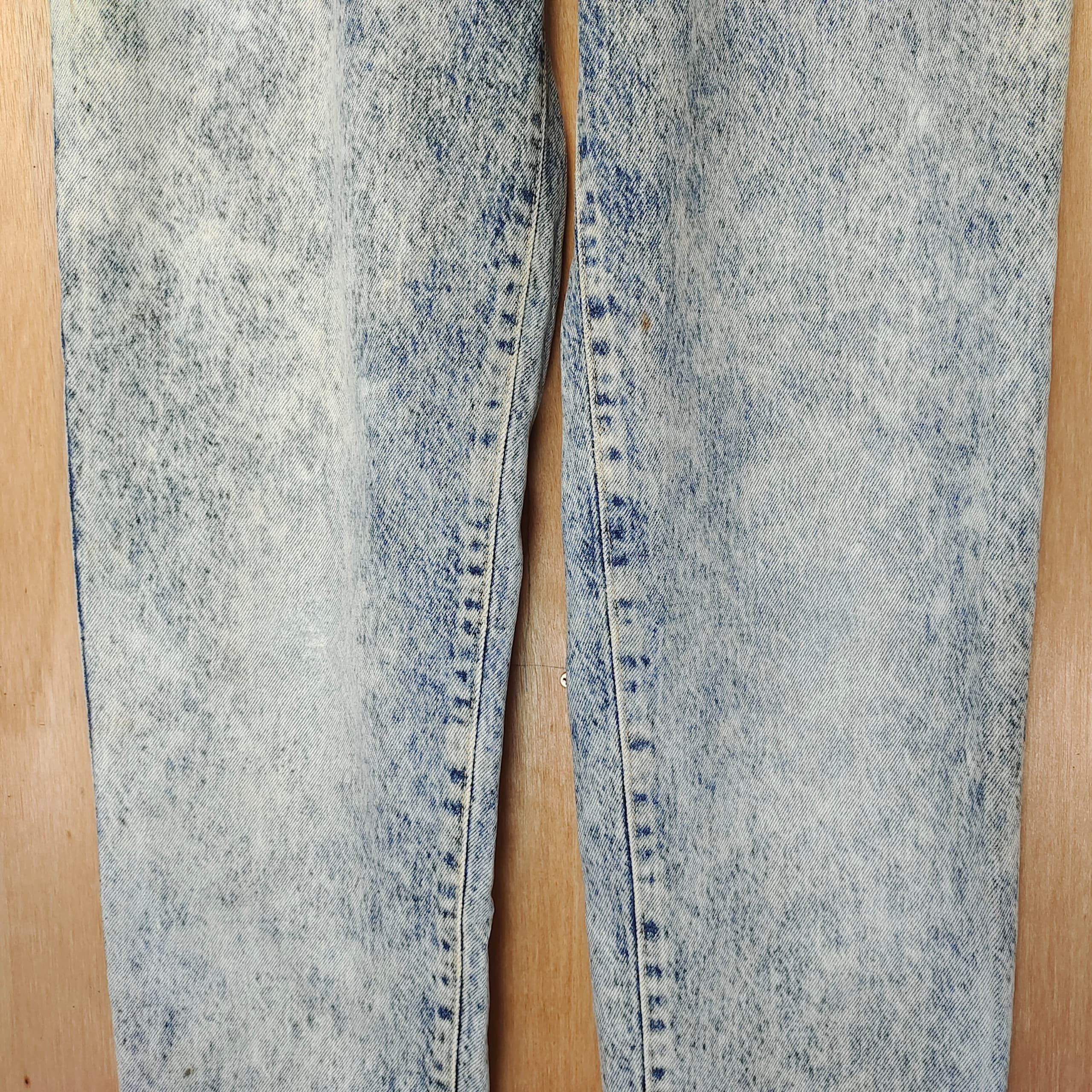 Isabel Marant × Issey Miyake × Wrangler VINTAGE FADED WRANGLER BLUE DENIM ACID WASH SKINNY JEANS Size US 30 / EU 46 - 5 Thumbnail