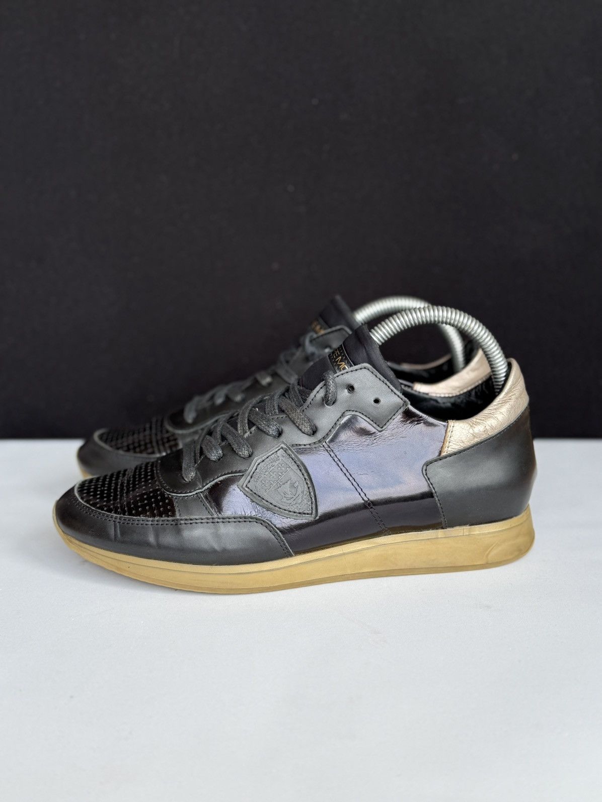 Puma Philippe Model Black Leather Sneakers size 39 Size US 9 / IT 39 - 4 Thumbnail