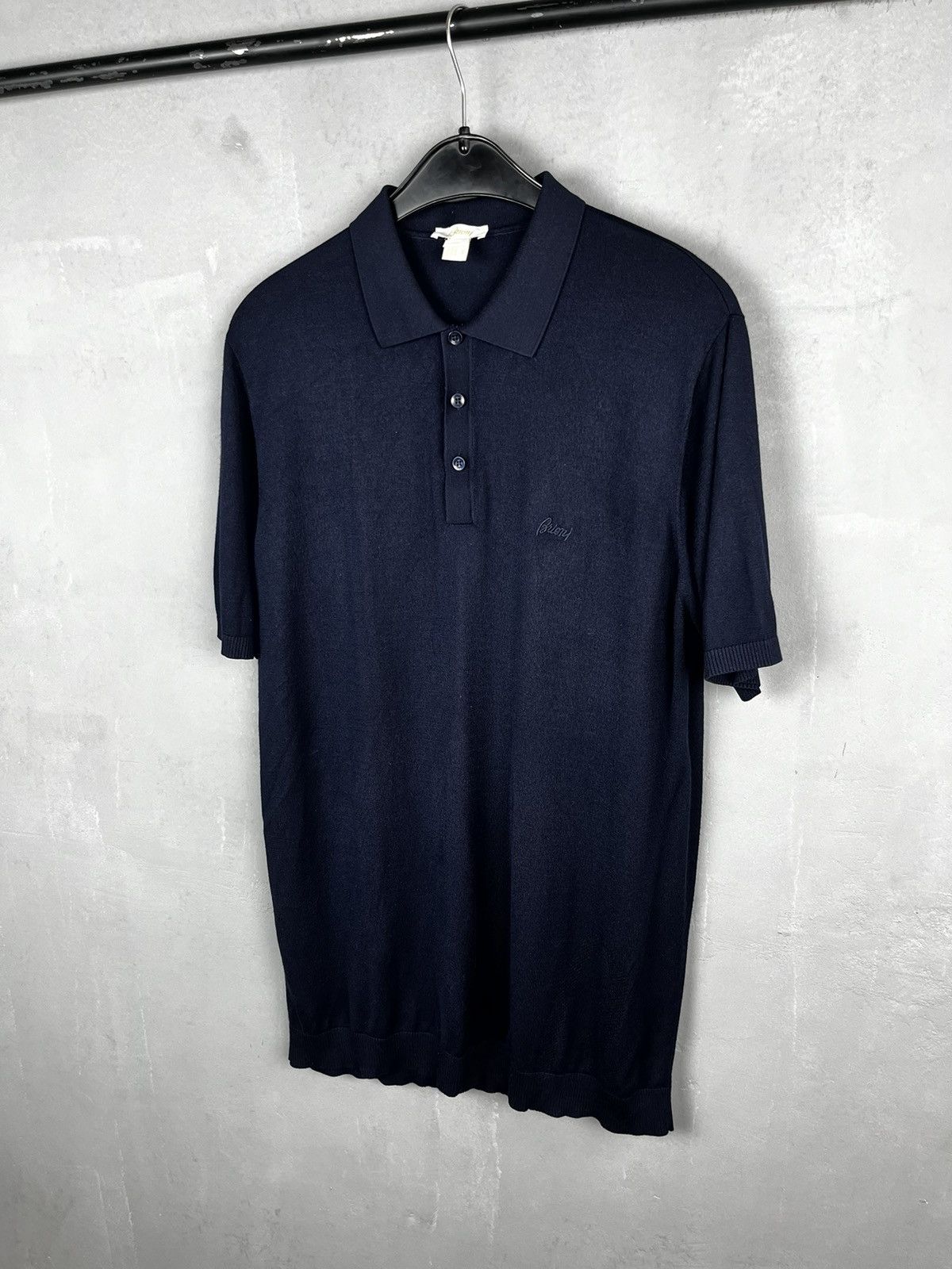 Brioni Brioni silk polo shirt big logo Size US XXL / EU 58 / 5 - 12 Thumbnail