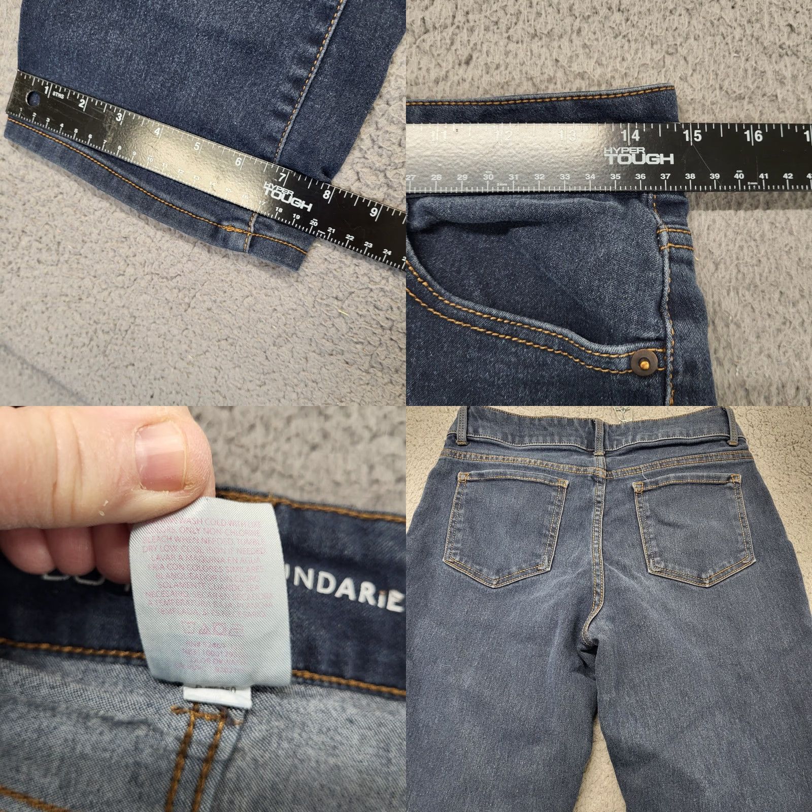 Vintage NOBO No Boundaries Bootcut Jeans Women's 11 Blue Dark Wash EUC Size 32" / US 10 / IT 46 - 8 Thumbnail