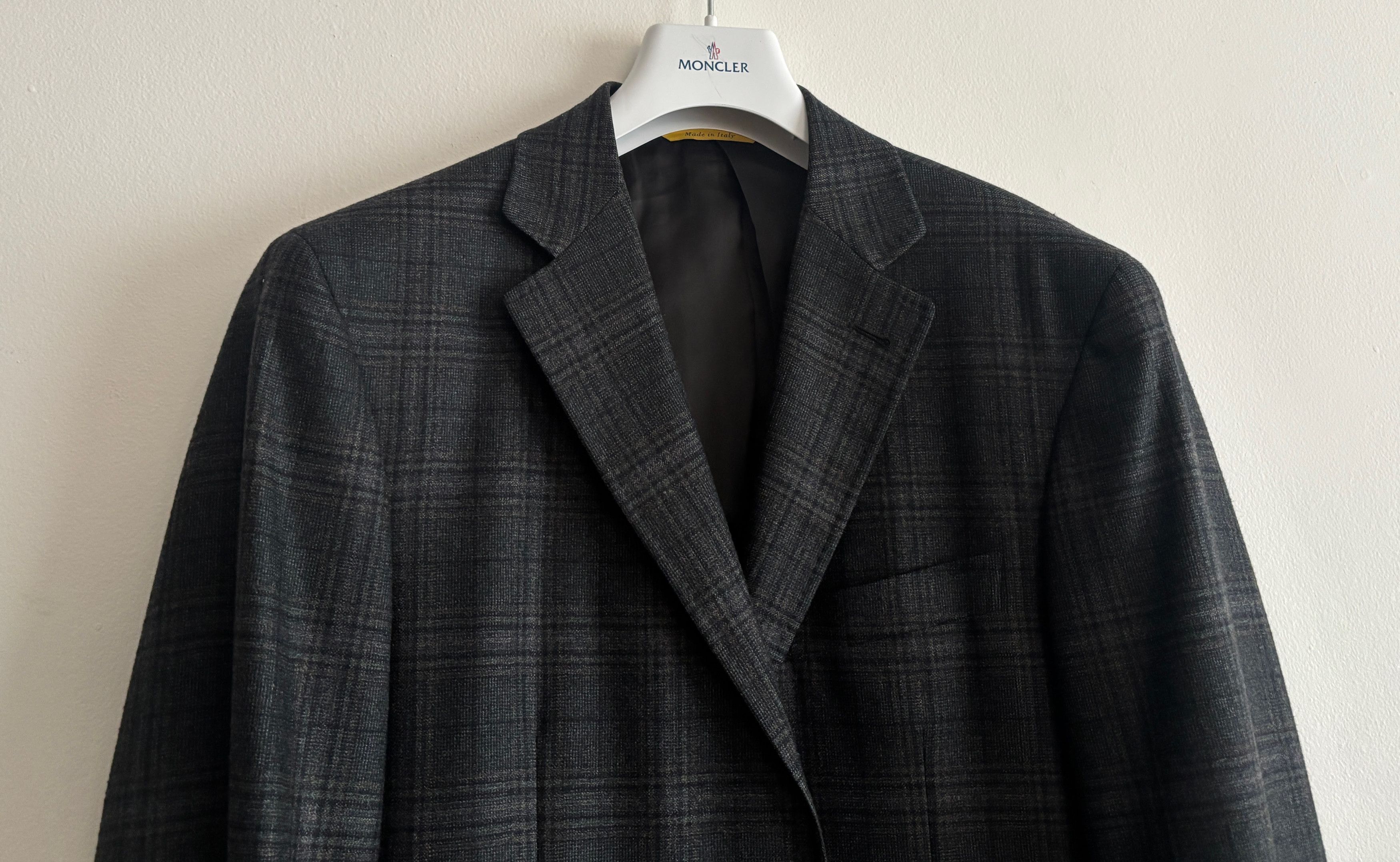 Canali $1835 Kei Unstructured Charcoal Glen Plaid Sport Coat - 42 Size 42R - 2 Thumbnail