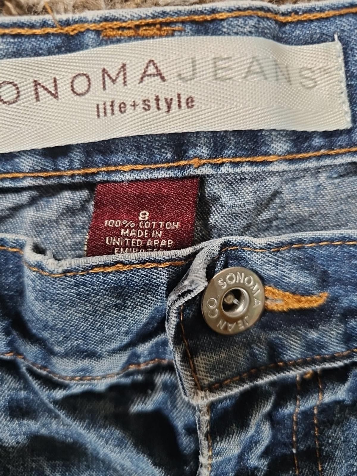 Sonoma SONOMA Petite Women's Blue Modern Fit Size 8 Size 30" / US 8 / IT 44 - 3 Thumbnail