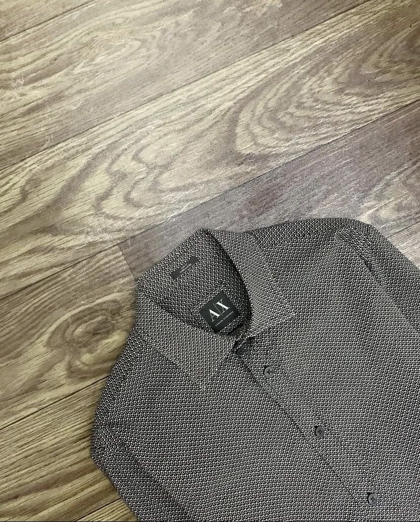 Armani Exchange Mens Shirt ARMANI EXCHANGE Cotton Pattern Long Sleeve Size US S / EU 44-46 / 1 - 3 Thumbnail