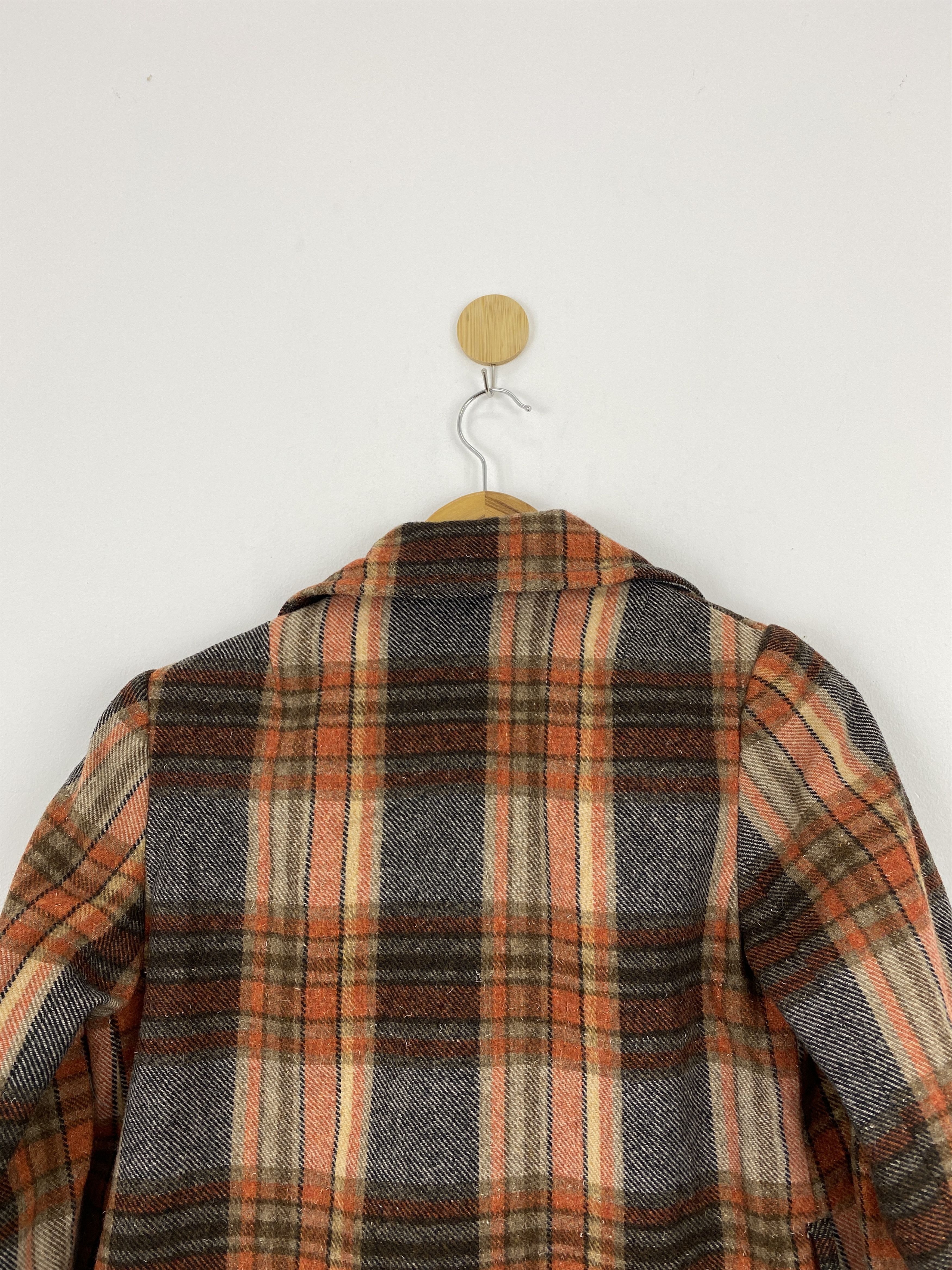 Vintage Vintage Italian Designer Shadow Plaid Button Up Blazer J1723 Size US L / EU 52-54 / 3 - 4 Thumbnail