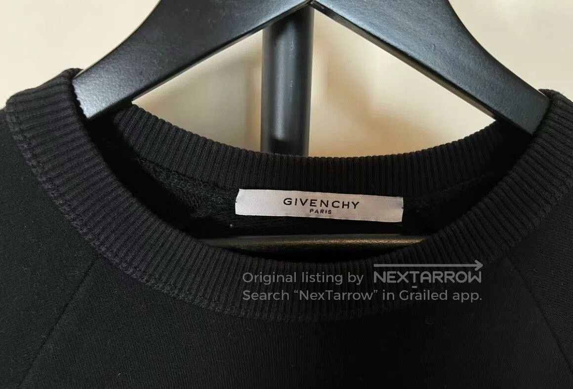 Givenchy Givenchy Black Distressed Logo Sweatshirt. Size US XS / EU 42 / 0 - 4 Thumbnail