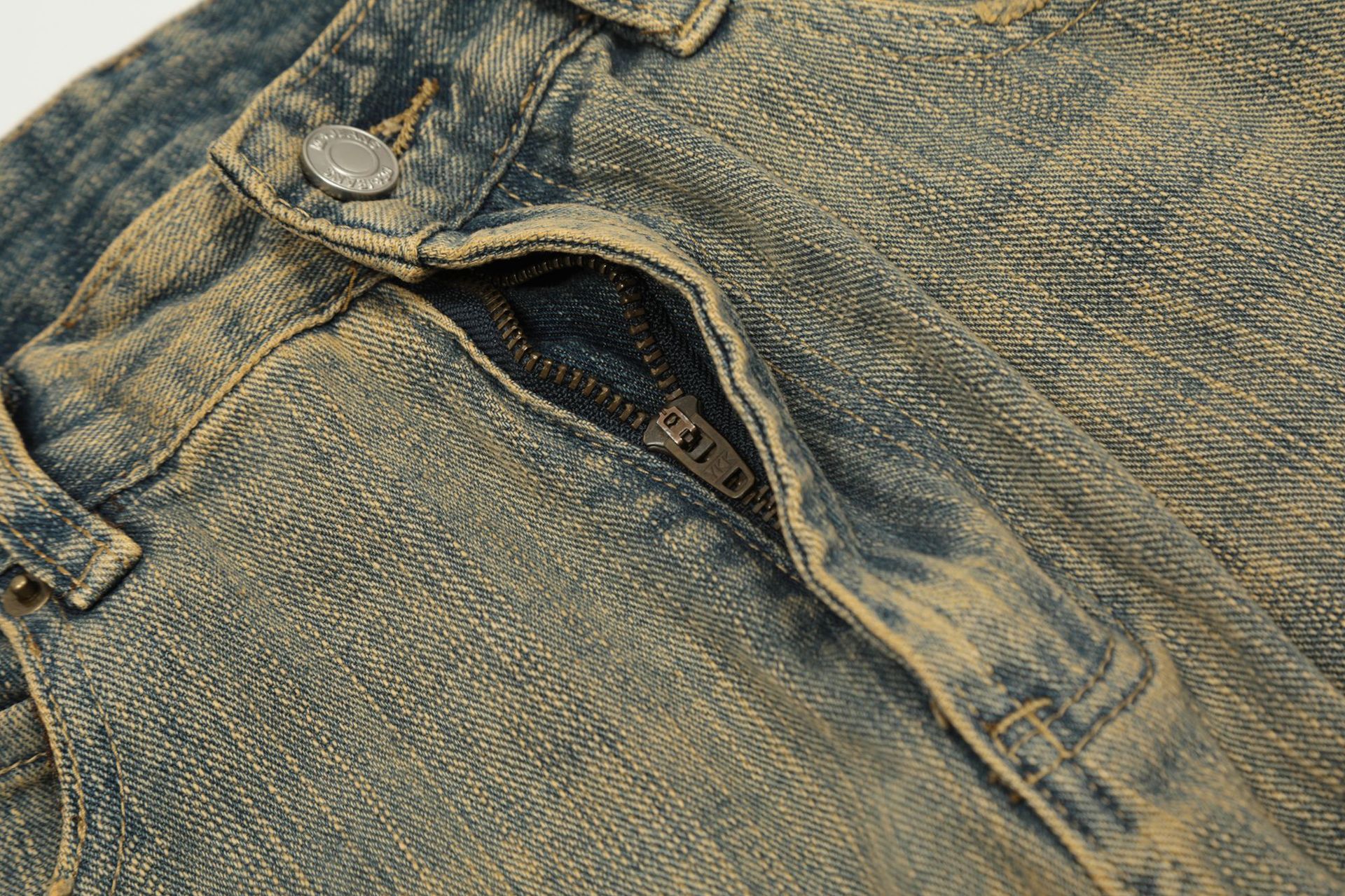 Japanese Brand × Jean High street trend loose washed distressed straight jeans Size US 32 / EU 48 - 5 Thumbnail