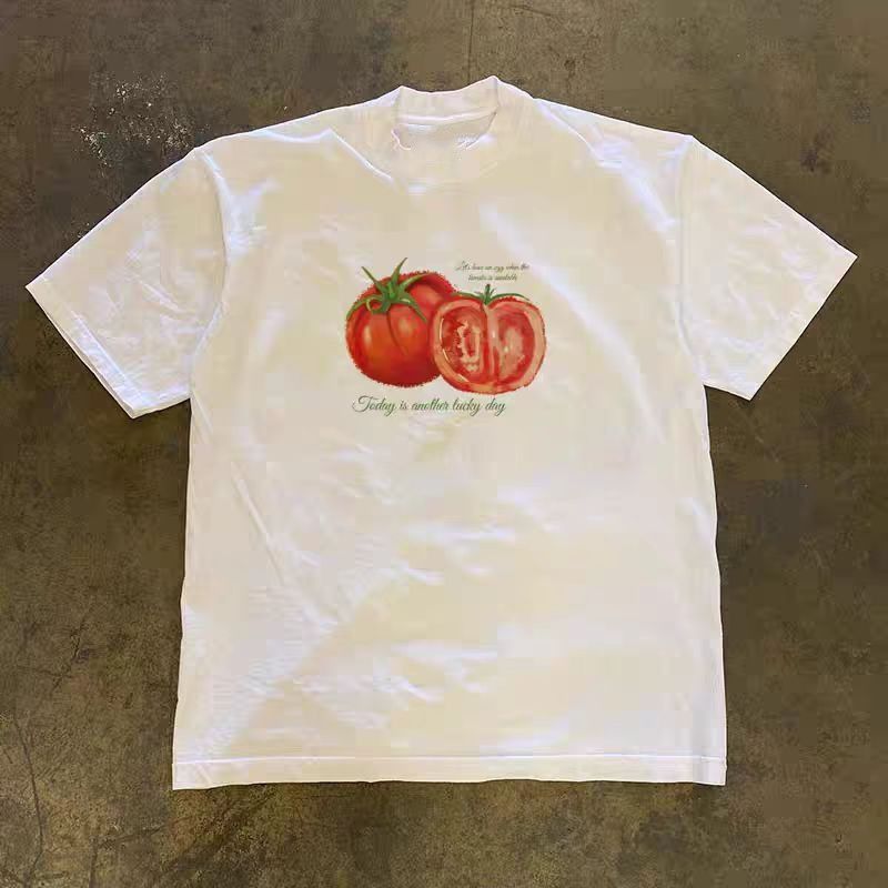 Vintage White washed retro tomato print t-shirt Size US M / EU 48-50 / 2 - 1 Thumbnail