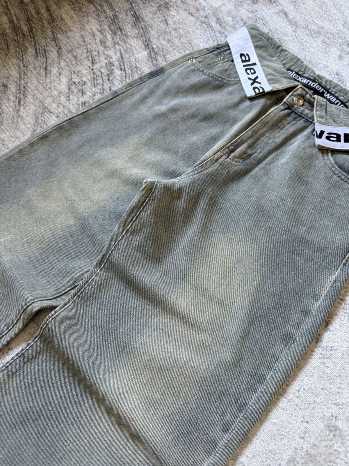 Alexander Wang Alexander Wang Trompe L’oeil Collar Waist Baggy Loose Jeans Size US 27 - 6 Thumbnail