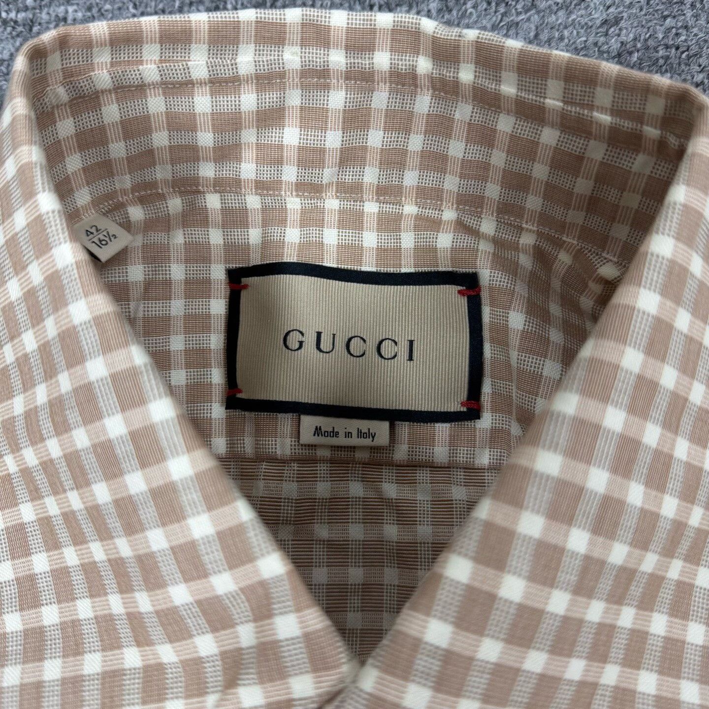 Gucci gucci embroidered checkered shirt with logo Size US L / EU 52-54 / 3 - 6 Thumbnail