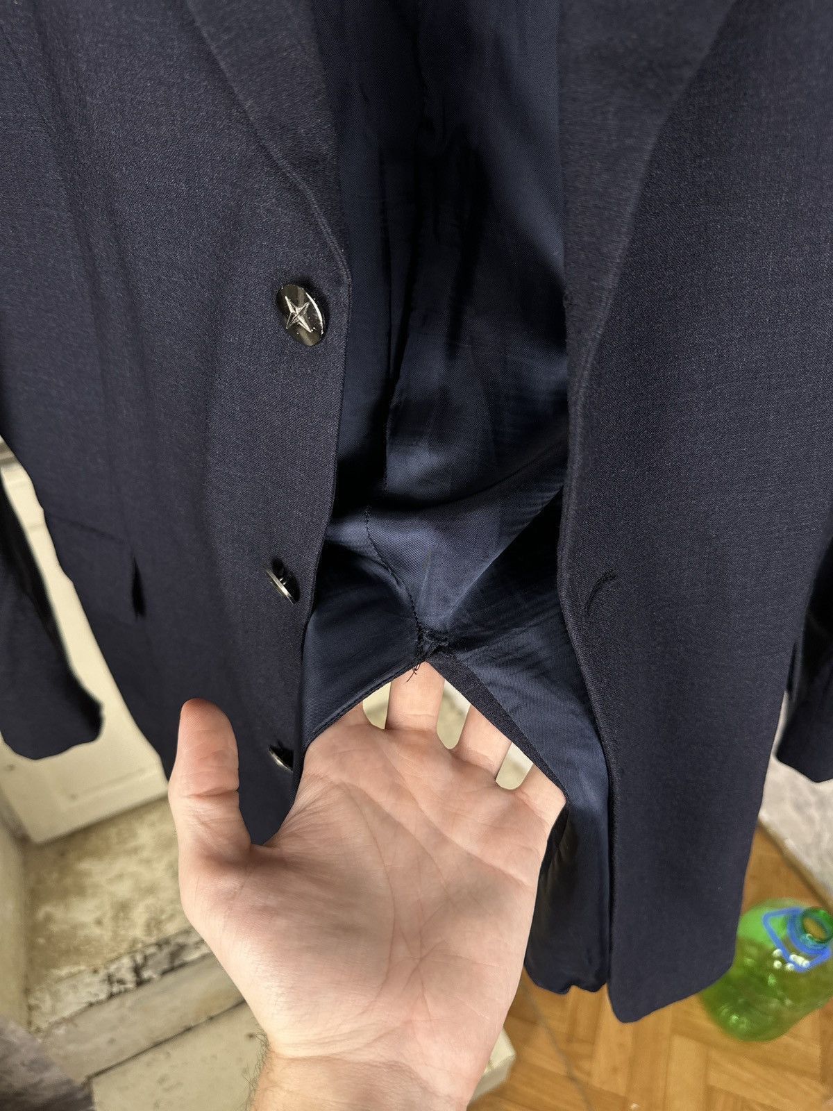 Mugler Archive 90s Thierry Mugler Runway Star Button Blazer Jacket Size US XL / EU 56 / 4 - 14 Thumbnail