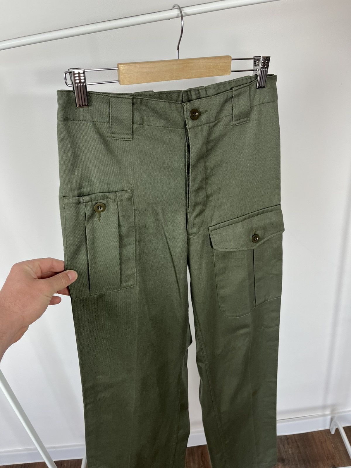 Other Vintage Military Cargo Pants Olive Cotton Army Workwear 88 Size US 32 / EU 48 - 7 Thumbnail