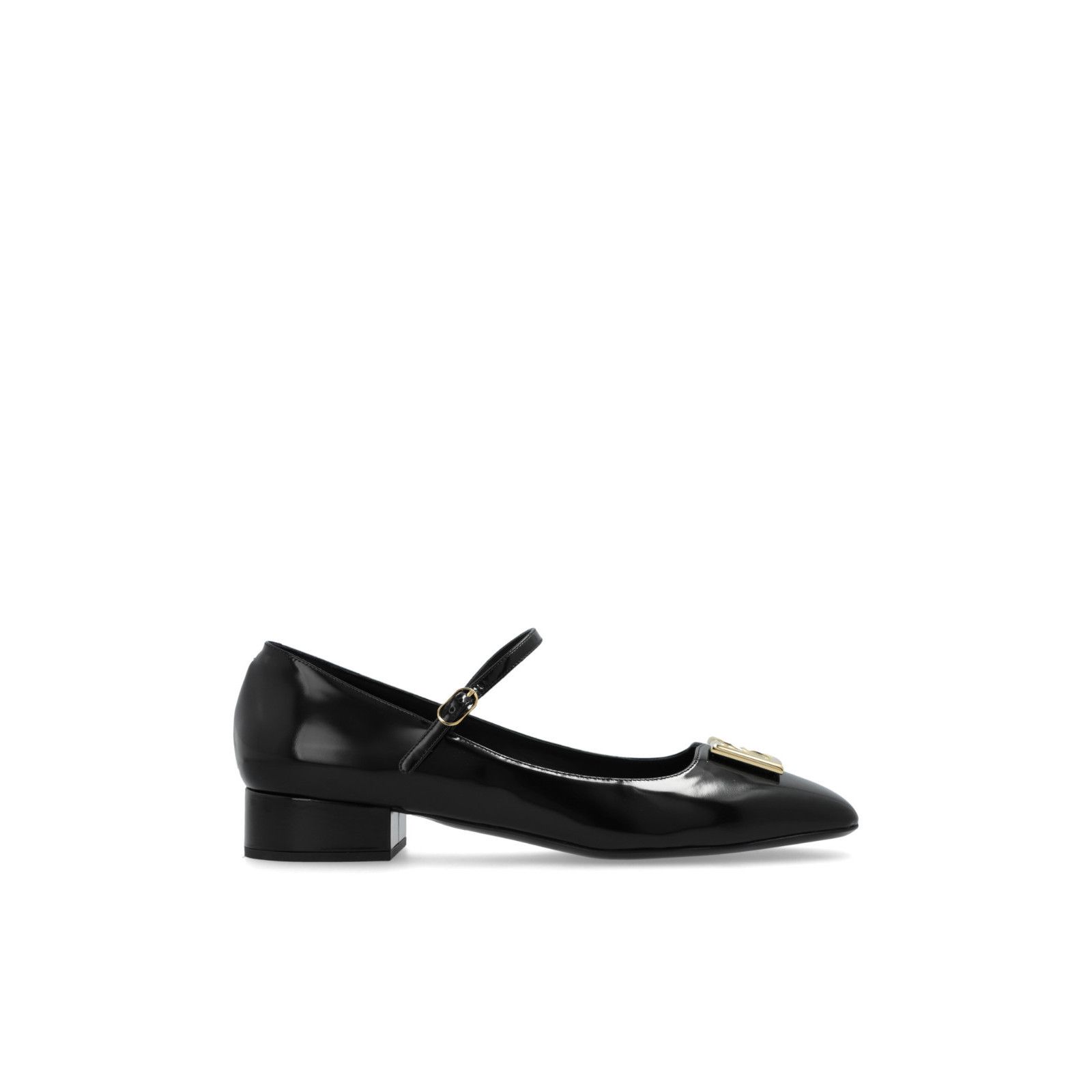 DOLCE&GABBANA Mary Jane Black Patent Leather 30mm Heel Sanda