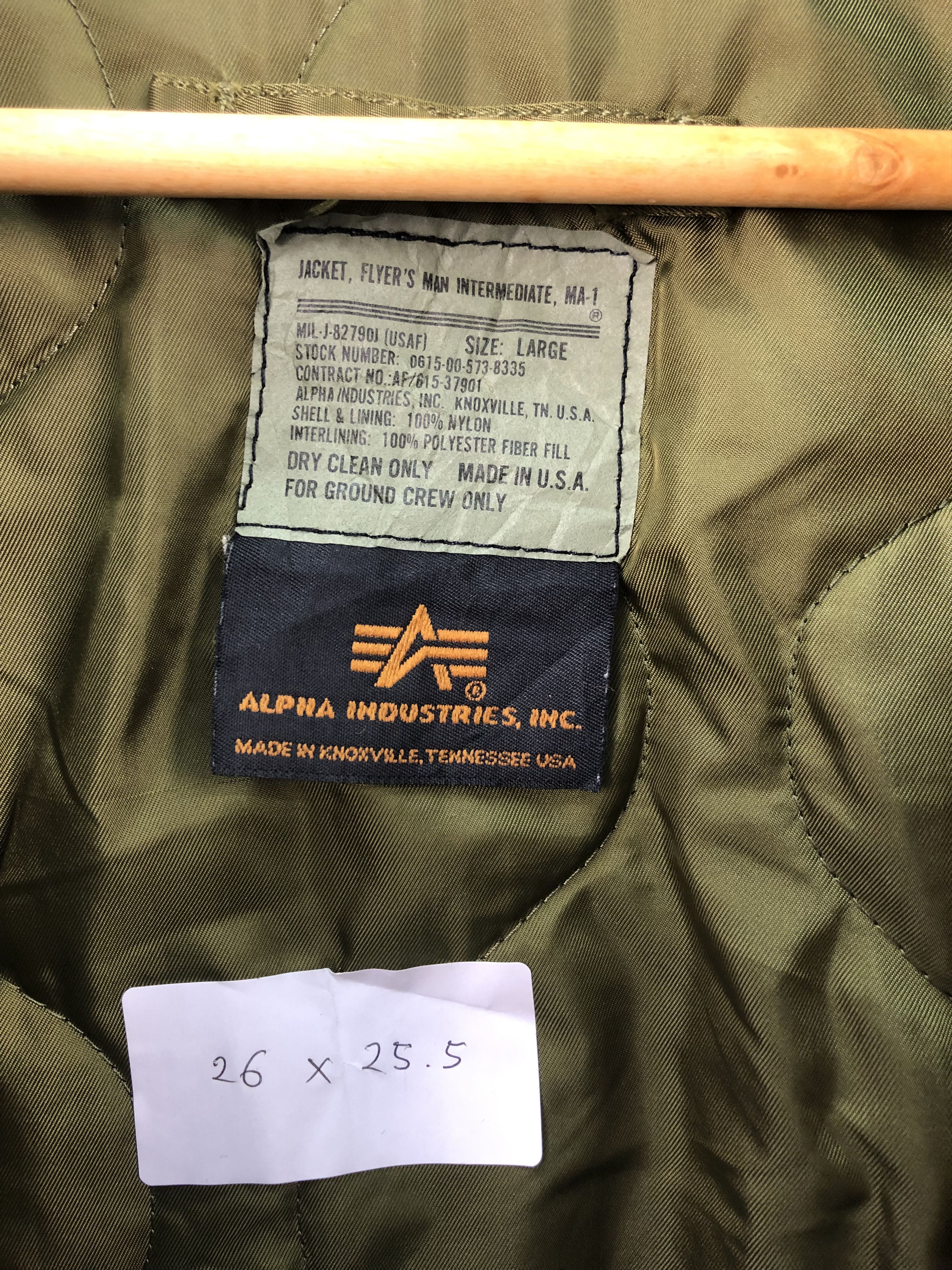 Alpha Industries Vintage 90s Alpha Industries Military Bombers Jacket J0073 Size US L / EU 52-54 / 3 - 8 Thumbnail