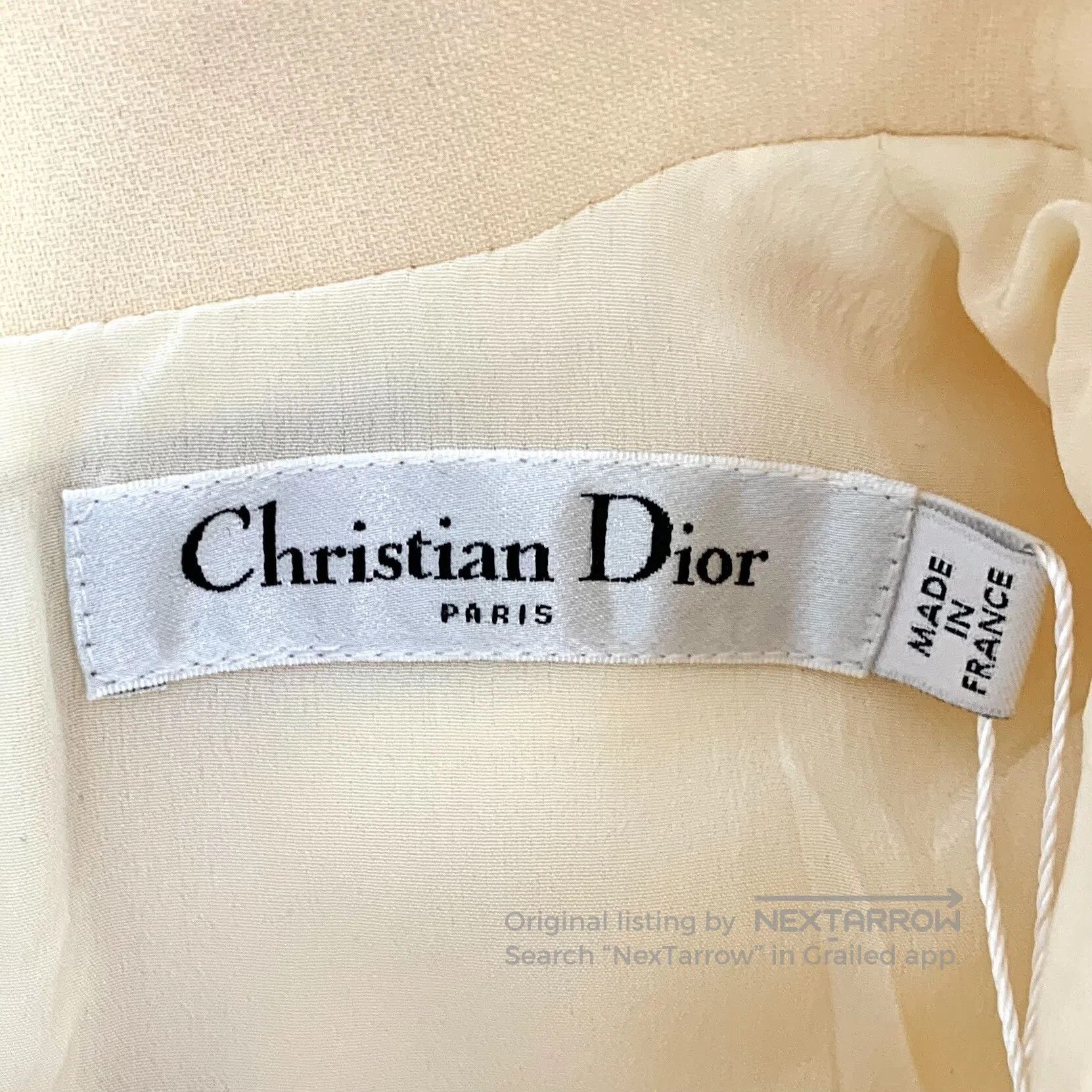 Dior Dior Beige Wool Notched Lapel Single Breasted Short Sleeve Size XS / US 0-2 / IT 36-38 - 5 Thumbnail