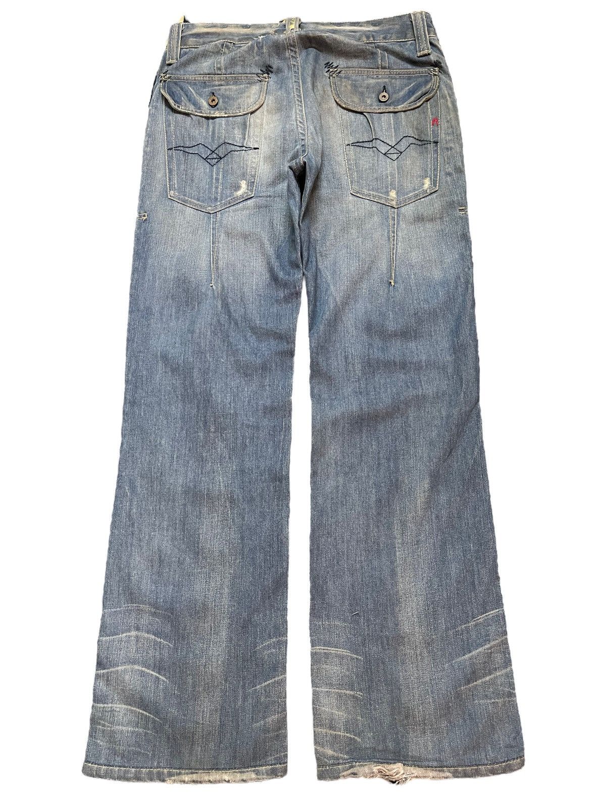 Replay Vintage Replay Blue Mud Wash Blue Faded Style Loose Jeans Size US 30 / EU 46 - 2 Thumbnail