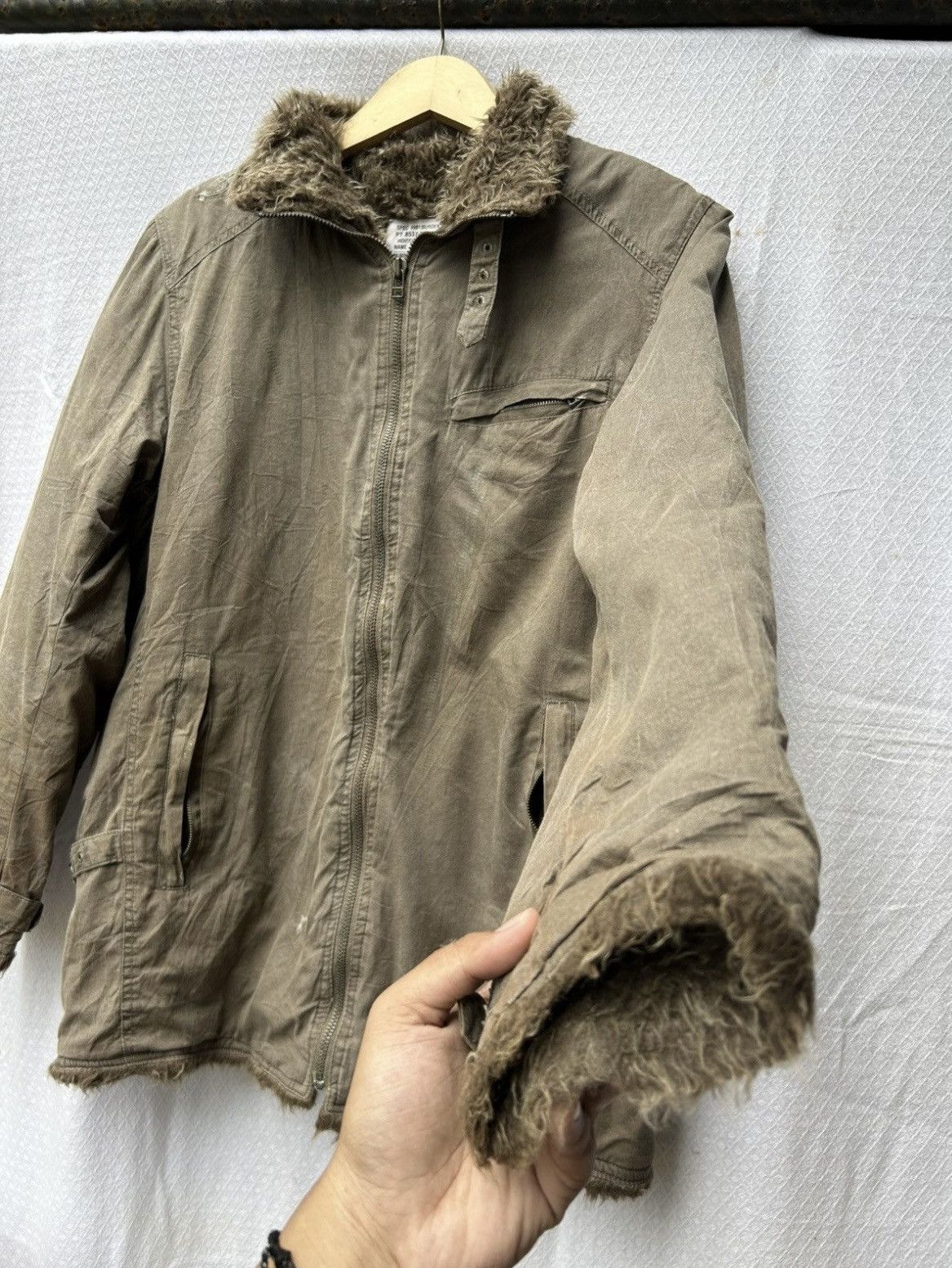 Japanese Brand Faux fur zip jacket parka japanese style ifsixwasnine LGB Size US L / EU 52-54 / 3 - 9 Thumbnail