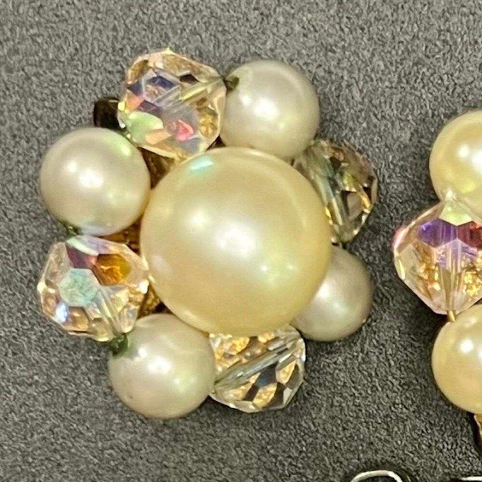 & Other Stories Coro, Faux Pearl, Multifaceted AB Beads, Earrings, Clip Size ONE SIZE - 2 Thumbnail