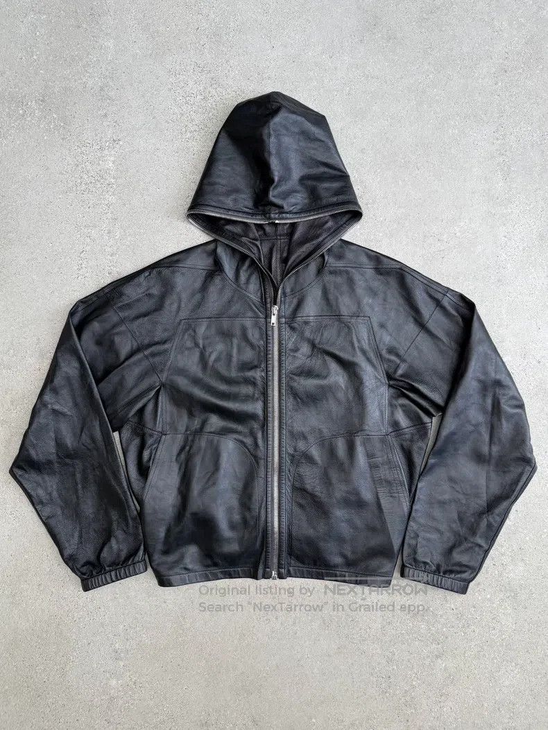 Rick Owens Rick Owens Lambskin zip-up hooded jacket Size US M / EU 48-50 / 2 - 1 Thumbnail