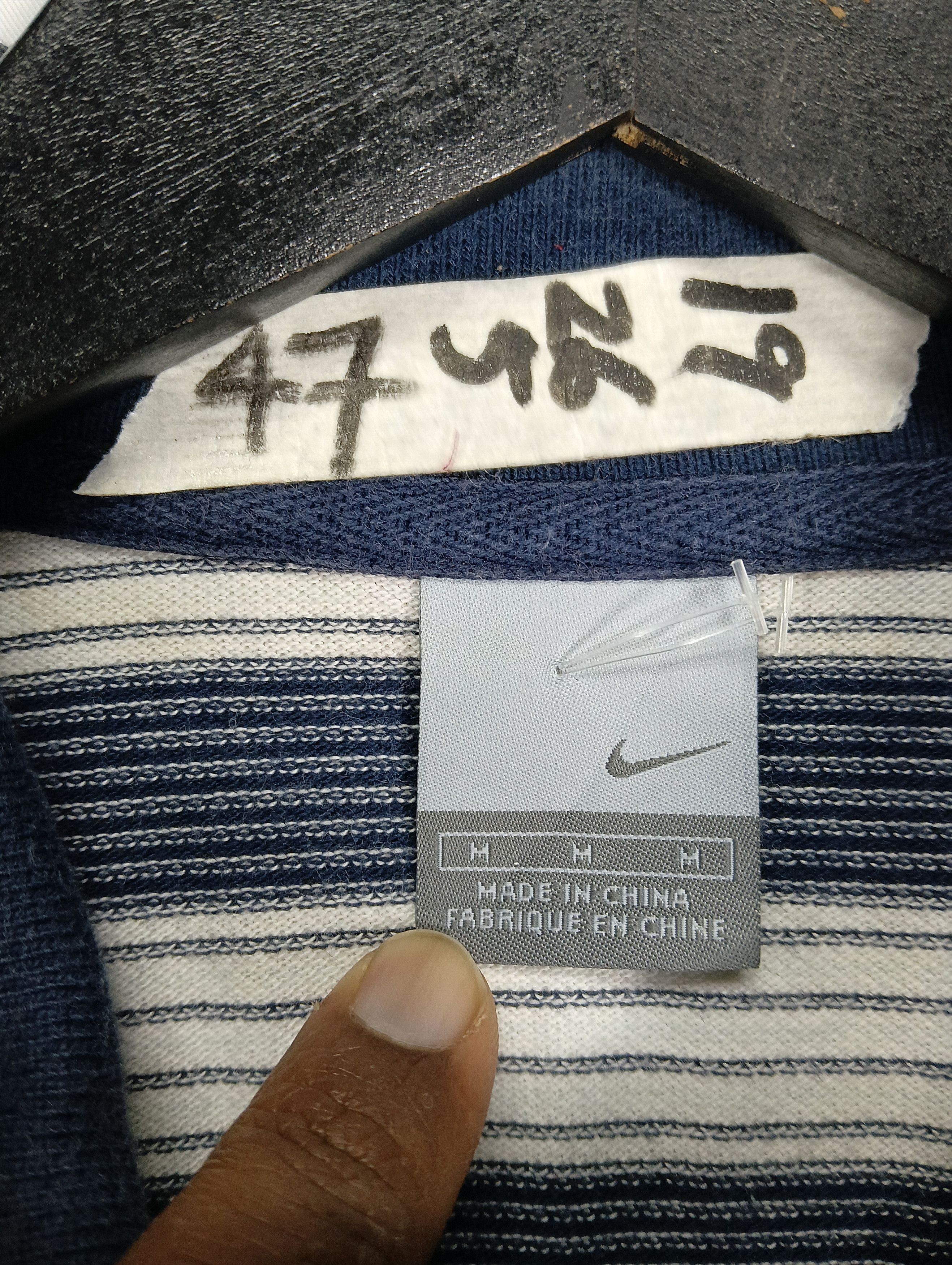 Nike nike polo tee swooh logo stripe Size US M / EU 48-50 / 2 - 8 Thumbnail