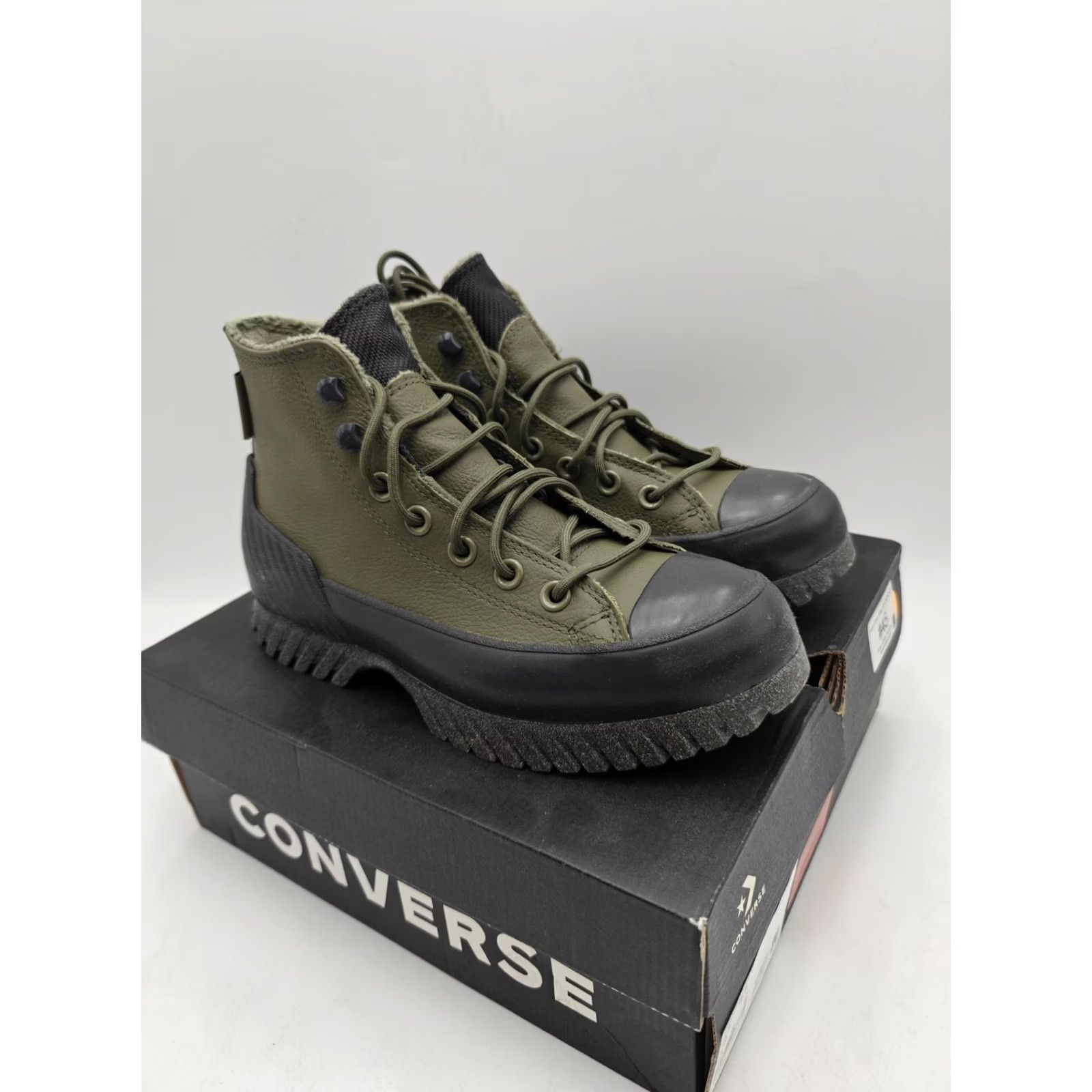 Converse Converse CTAS Lugged 2.0 CC Boots Mens Size 3.5 Green Leather Waterproof Winter Snow Boot Size US 5 / EU 37 - 2 Thumbnail