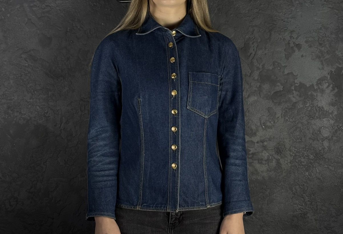 Dior Vintage CHRISTIAN DIOR BOUTIQUE Embroidered Denim Jacket Size M / US 6-8 / IT 42-44 - 1 Thumbnail