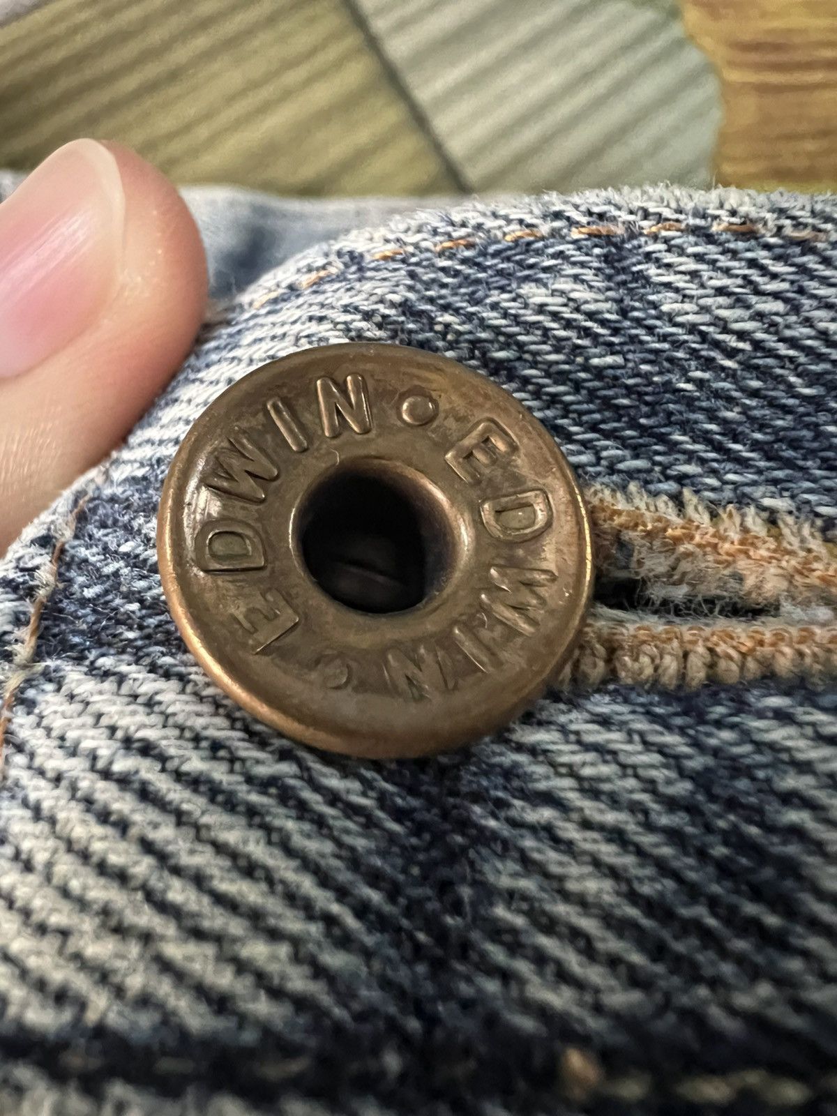 Edwin Edwin 505xx Selvedge Distressed Faded Jean Size US 31 - 19 Thumbnail