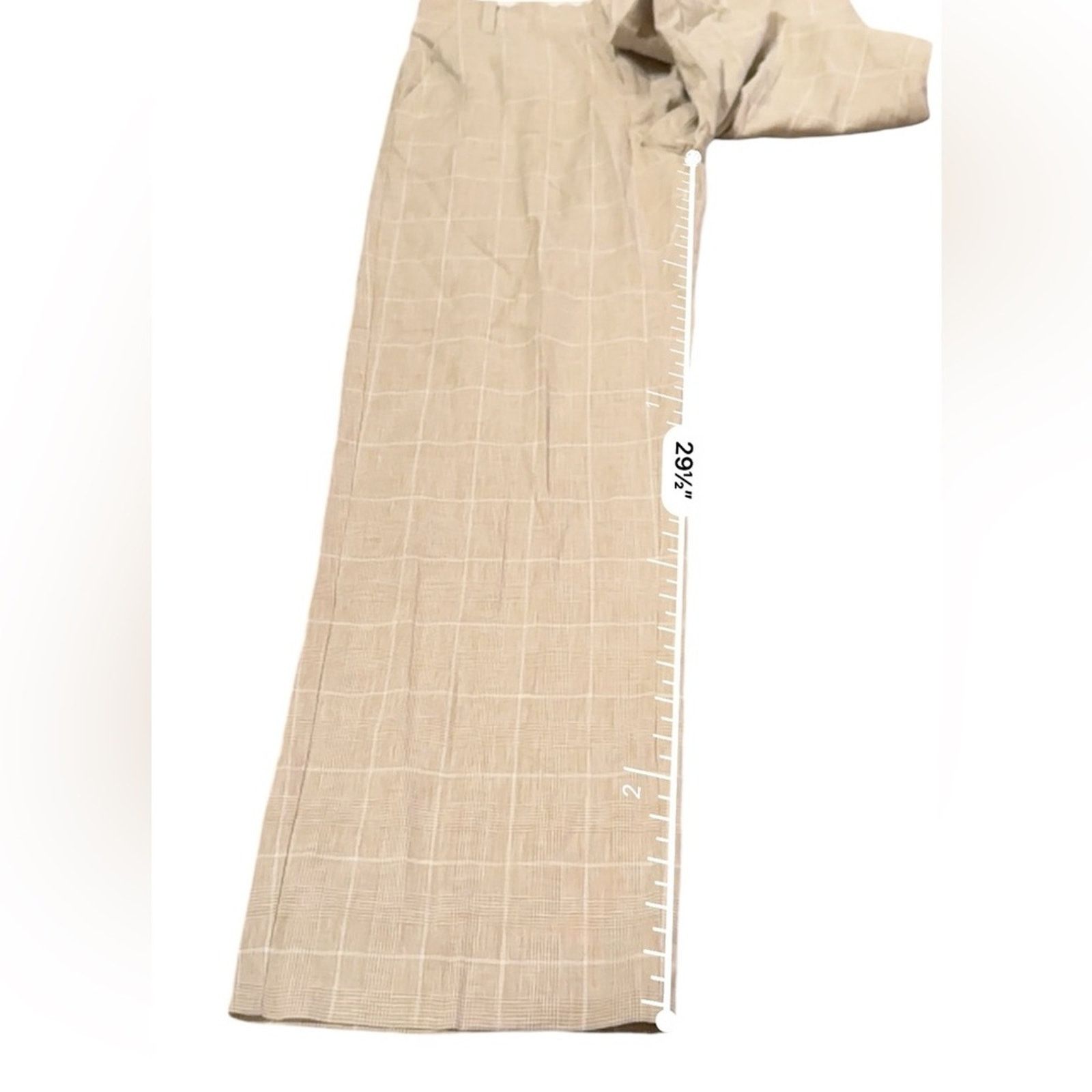 Madewell Madewell Mid-Rise Straight Leg Pants in Plaid Linen Blend Size 28" / US 6 / IT 42 - 14 Thumbnail