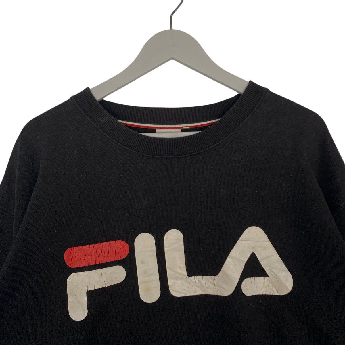 Vintage Vintage Fila Crewneck Sweathirt Black Pullover Jumper Size L Size US L / EU 52-54 / 3 - 4 Thumbnail