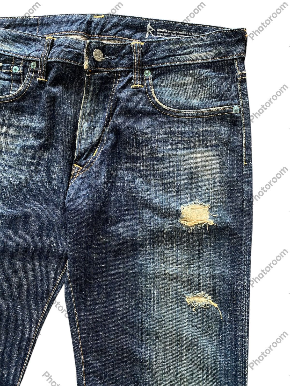 Edwin × Hysteric Glamour × Tornado Mart Vintage Jeans Japanese Edwin 502 Mud Rusty Distressed Size US 32 / EU 48 - 4 Thumbnail