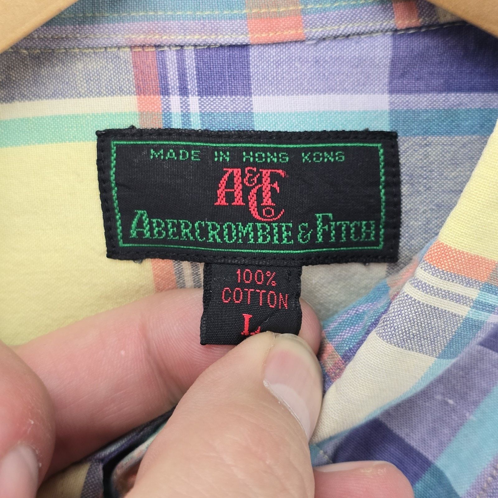 Abercrombie & Fitch Vintage Abercrombie Fitch Mens Shirt Large Button Down Plaid Size US L / EU 52-54 / 3 - 4 Thumbnail