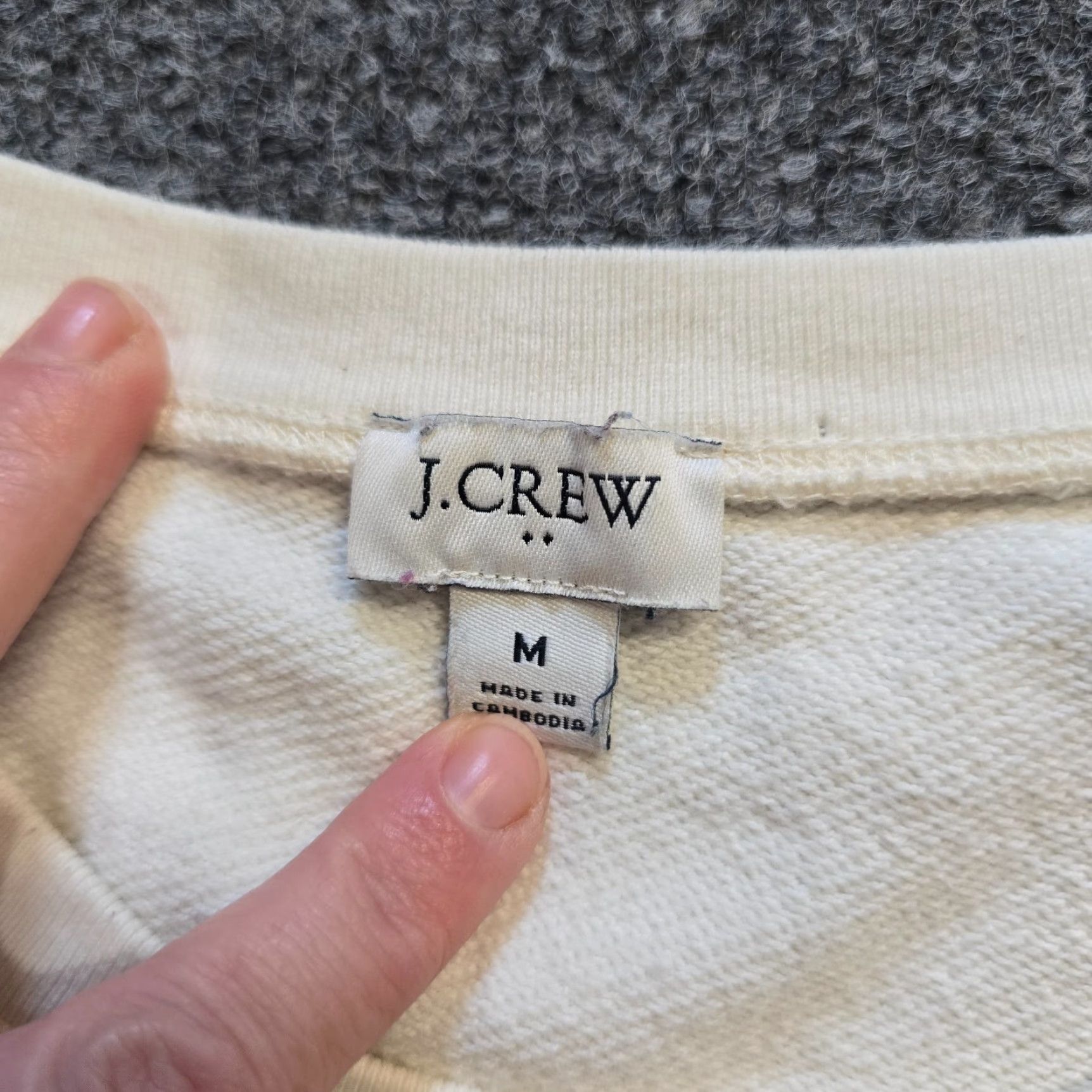 J.Crew J.CREW Sweater Womens M White Crew Neck Long Sleeve Jersey Knit Casual Pullover Size M / US 6-8 / IT 42-44 - 5 Thumbnail