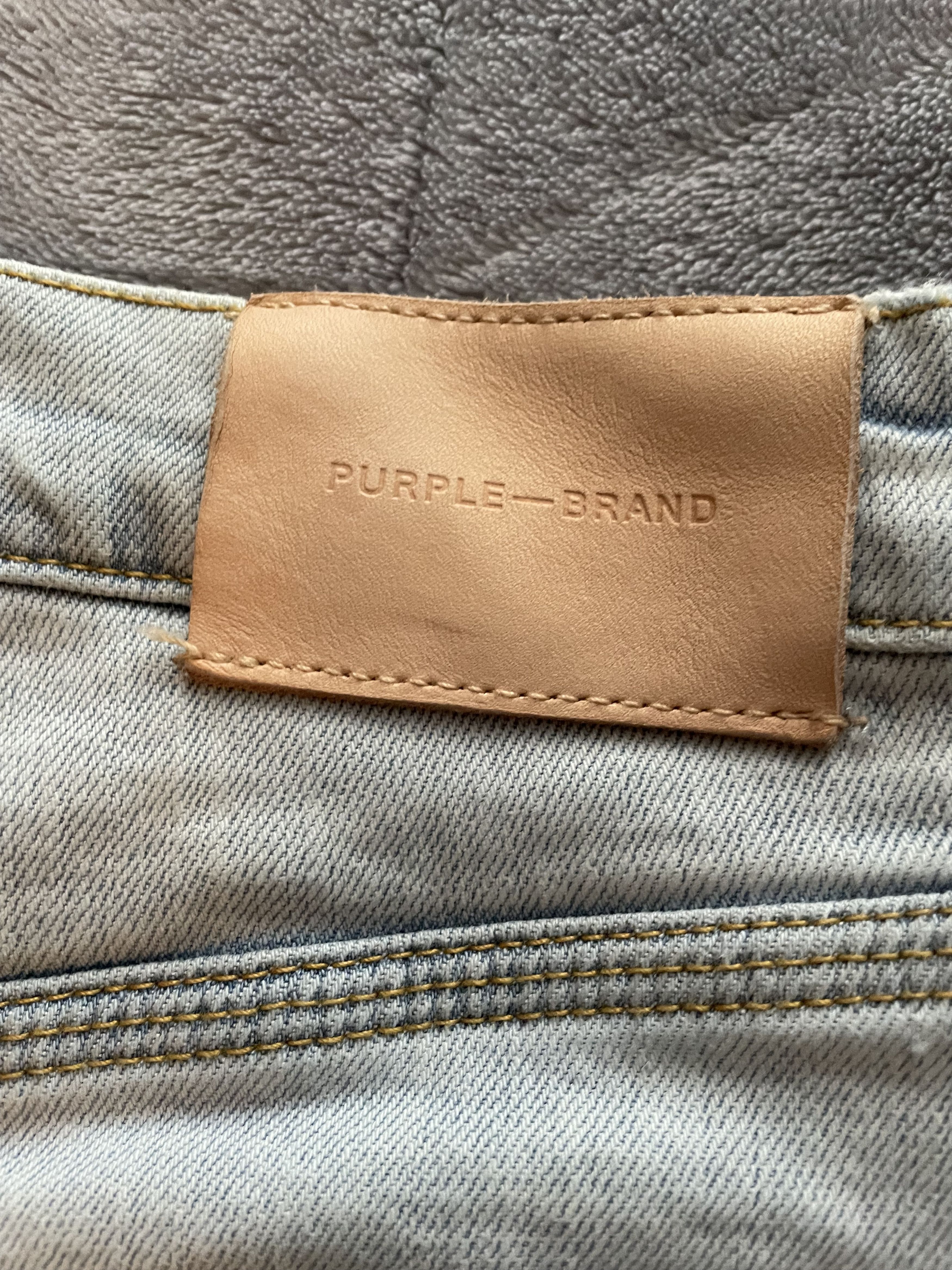 Purple Brand Purple Brand Denim P001-PTLI423-33 "Flock Painted Wordmark" Size US 33 - 5 Thumbnail