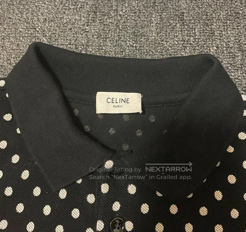 Celine Celine Polka Dot Short Sleeve Polo. Size US L / EU 52-54 / 3 - 5 Thumbnail