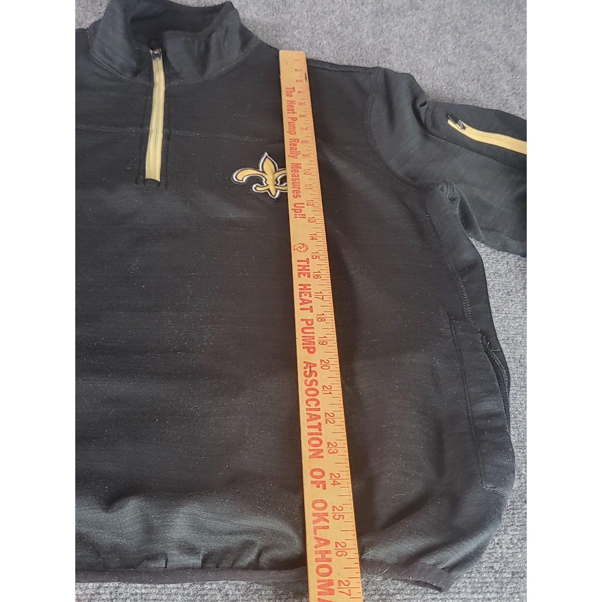 NFL New Orleans Saints Pullover Men Sz L Black Gold NFL Football Size US L / EU 52-54 / 3 - 3 Thumbnail