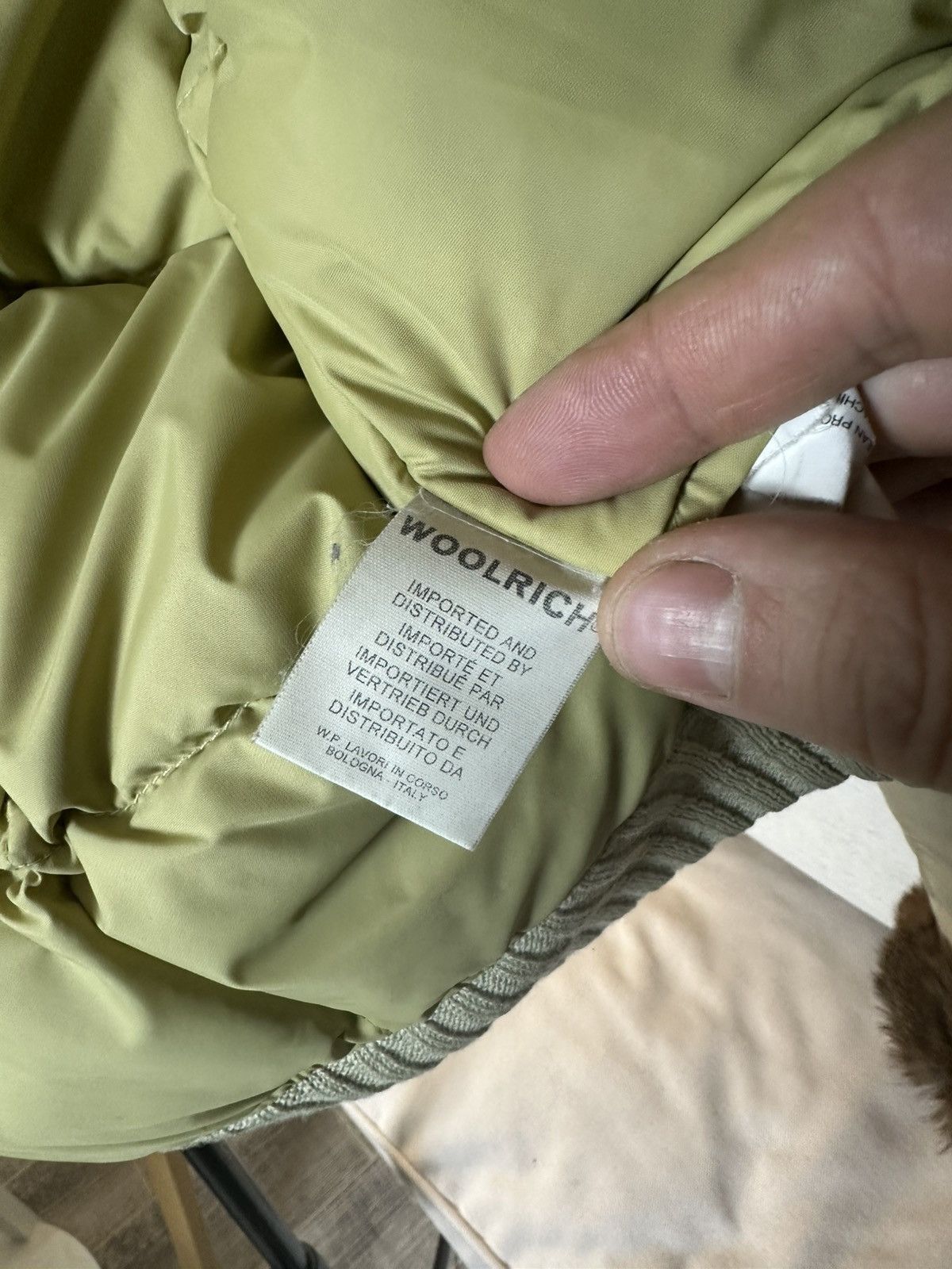Vintage × Woolrich Woolen Mills Vintage Down Jaket Beige Woolrich rabbit fur M-L Size US M / EU 48-50 / 2 - 8 Thumbnail