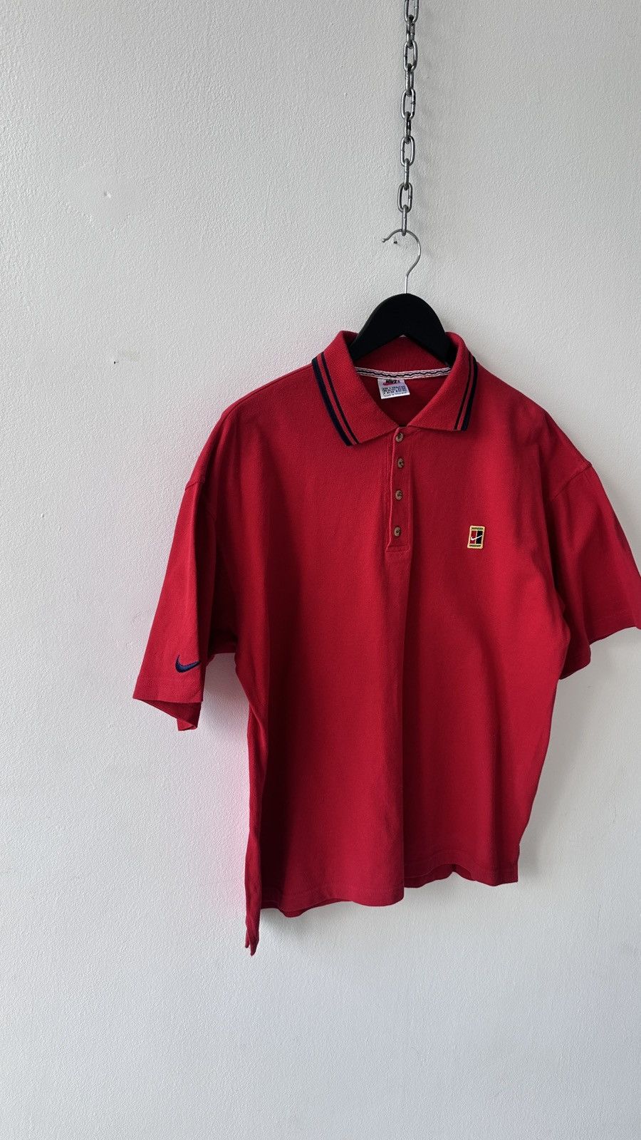 Nike Vintage Nike Challenge Court Polo Boxy Fit Streetwear 1990s Size US L / EU 52-54 / 3 - 2 Thumbnail