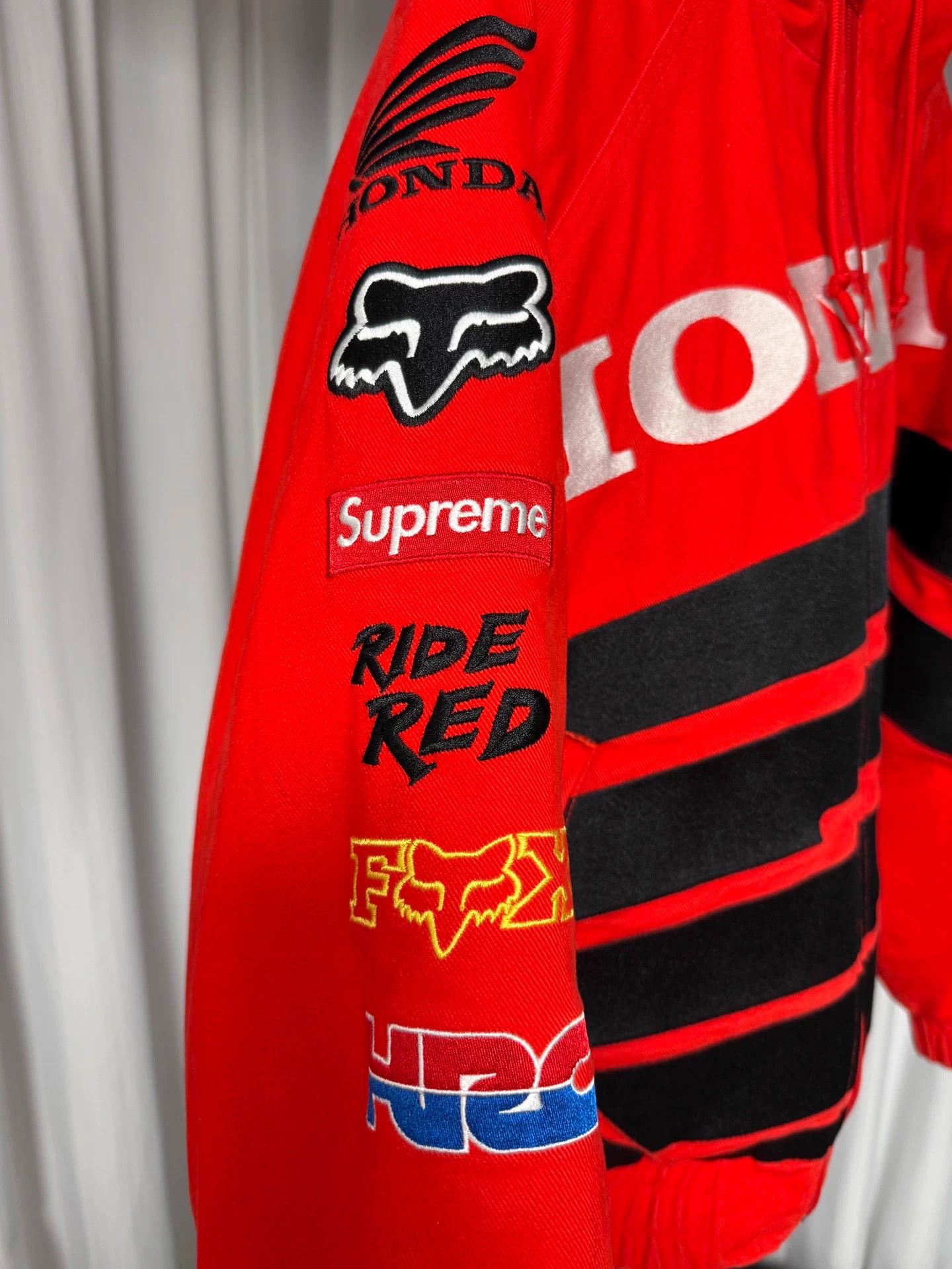 Fox Racing × Honda × Supreme Supreme Honda Fox Racing Puffy Zip Up Jacket FW19 Size US M / EU 48-50 / 2 - 2 Thumbnail