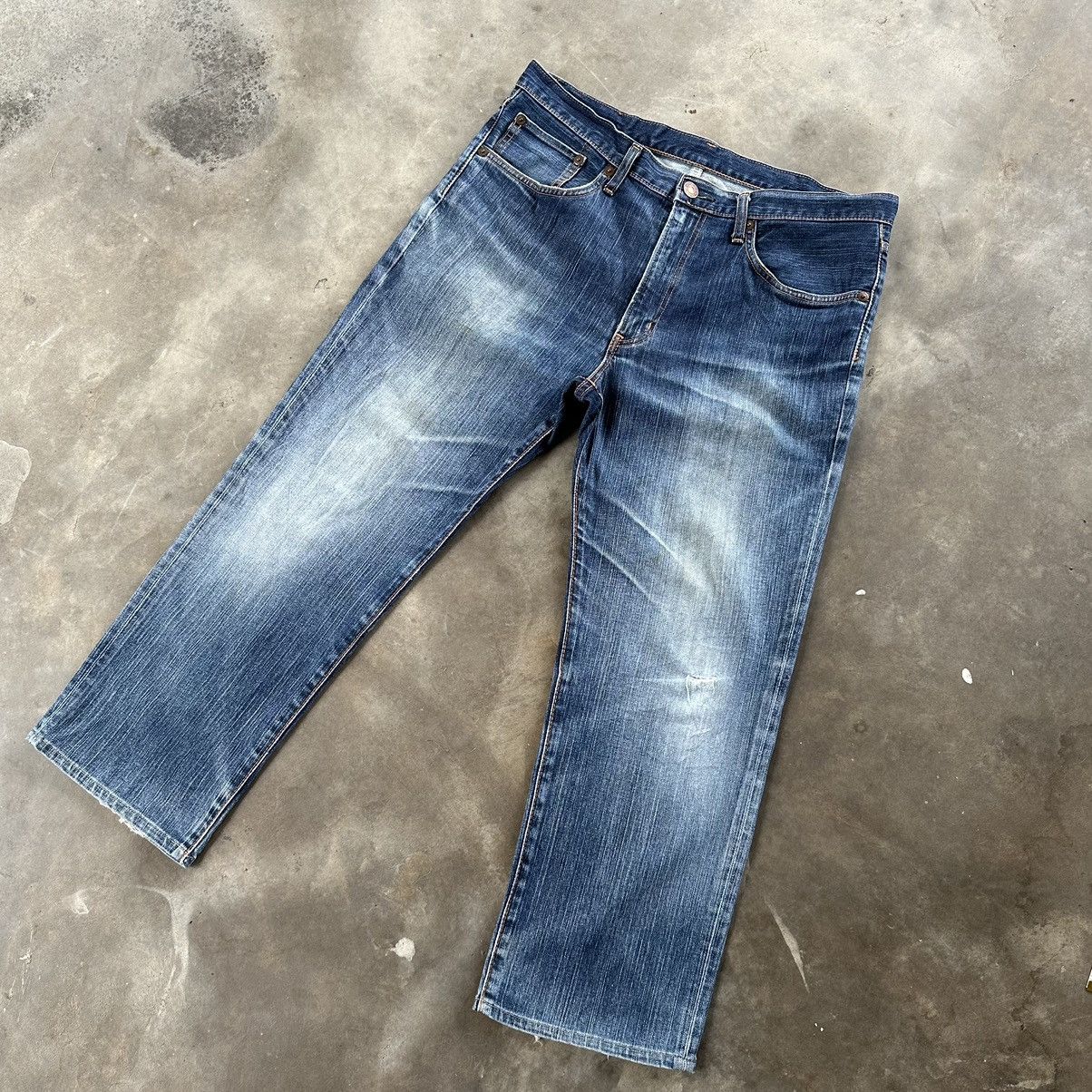 Japanese Brand Vintage Edwin Raw Faded Denim Jean Made In Japan Size 36 Size US 36 / EU 52 - 3 Thumbnail
