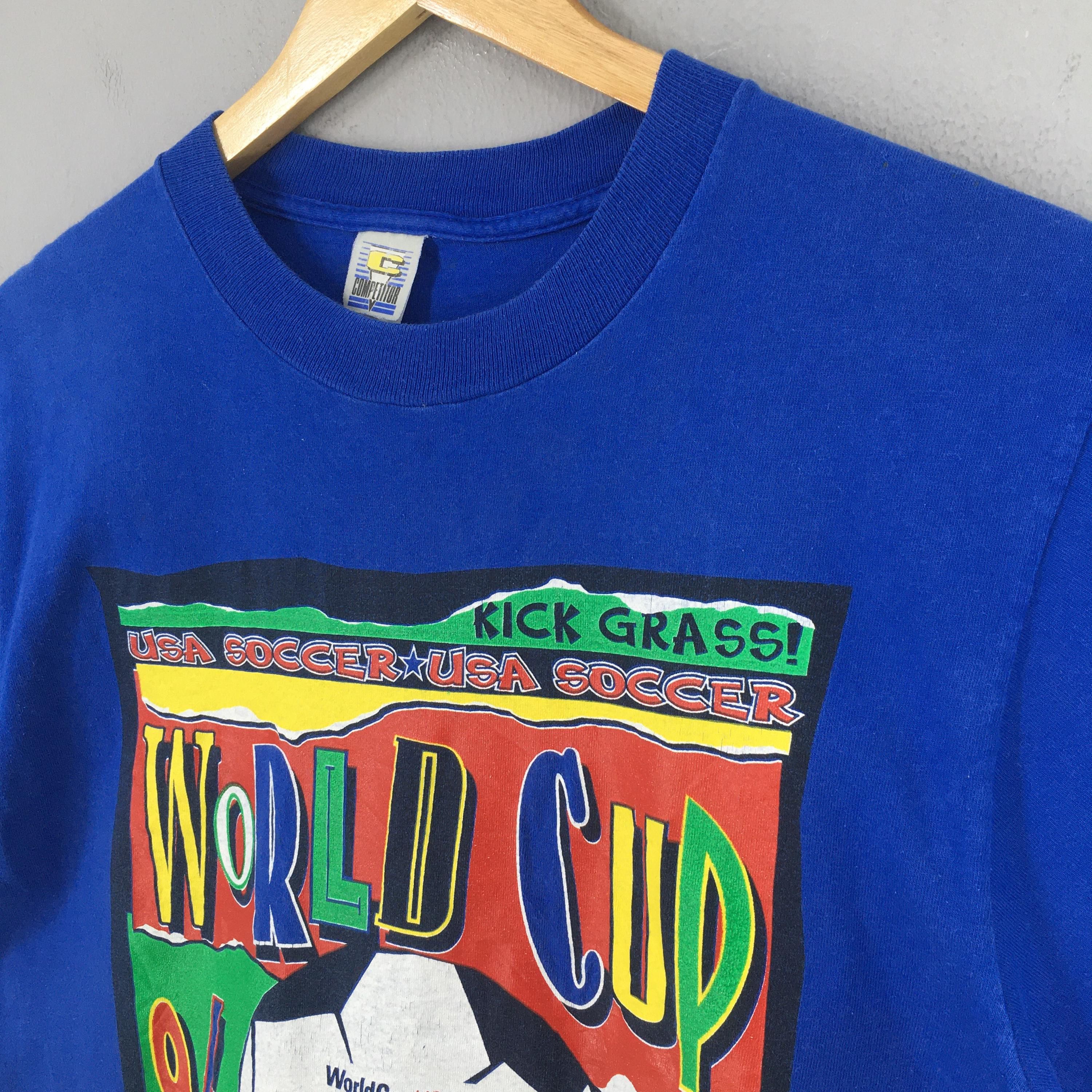 Vintage Vintage World Cup Usa 1994 Football Blue Tshirt Medium Size US M / EU 48-50 / 2 - 3 Thumbnail